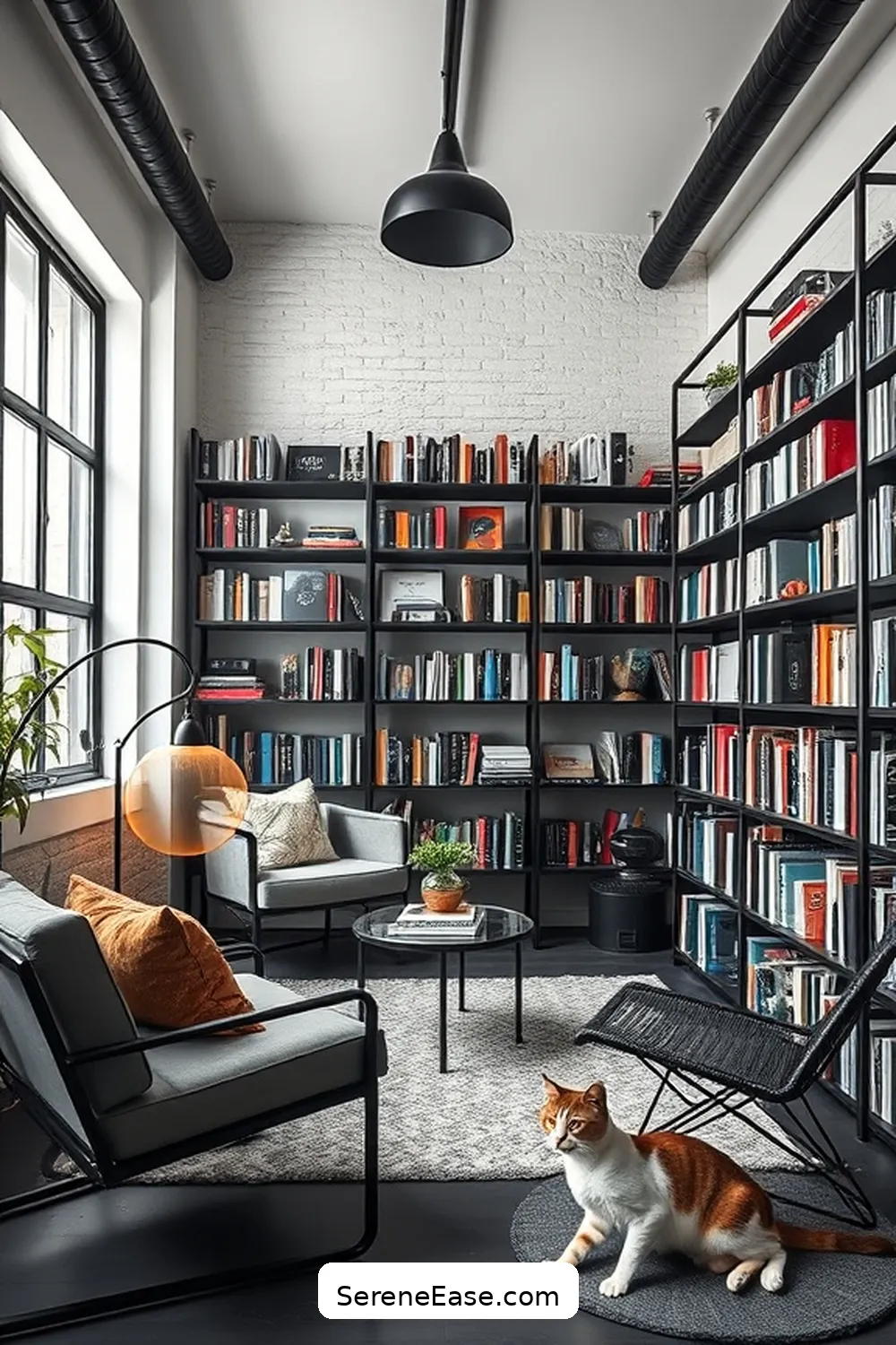 How to Create a Black and White Industrial Style Library 13 Personalizing Your Library for How to Create a Black and White Industrial Style Library