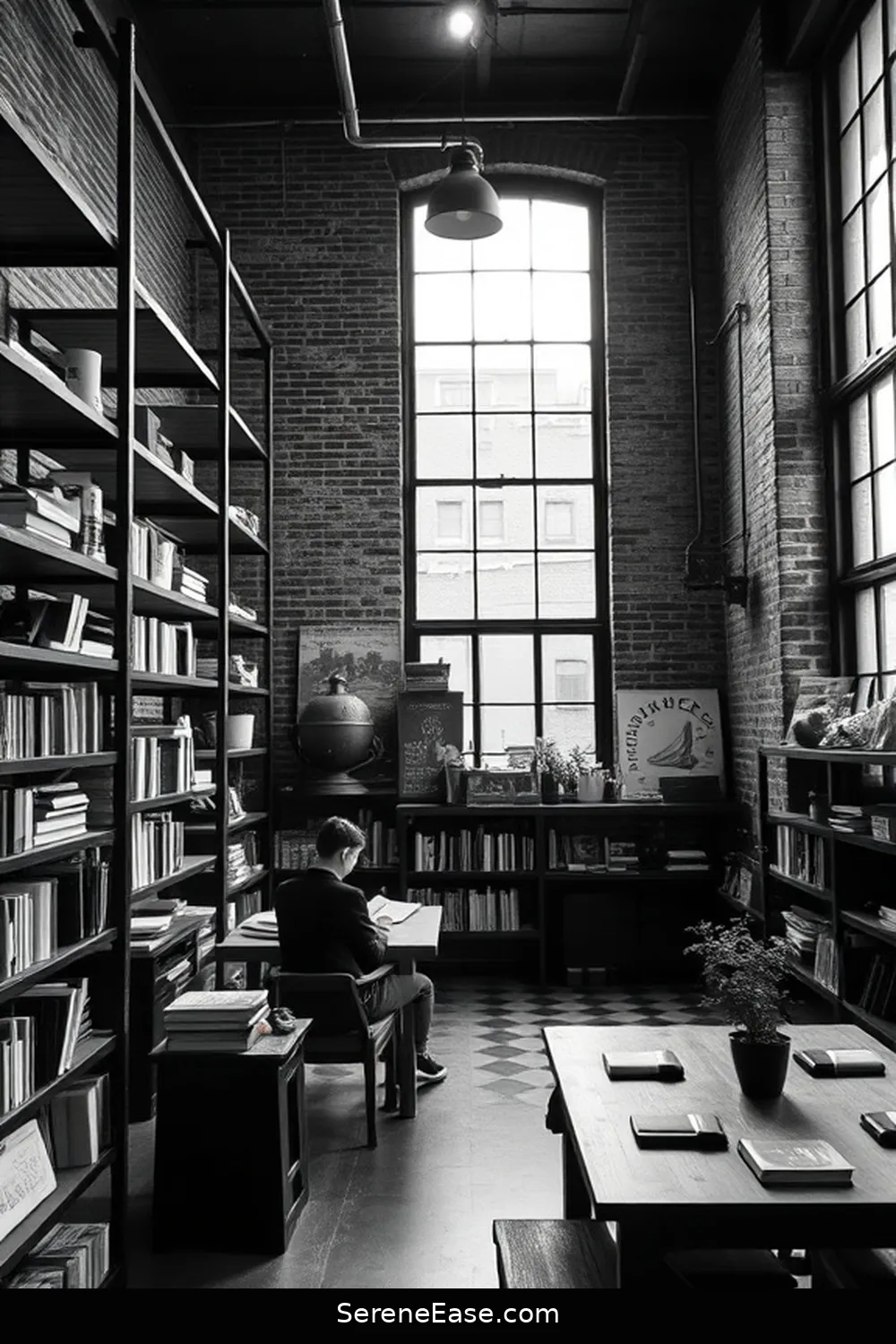 How to Create a Black and White Industrial Style Library 2 Understanding Industrial Style for How to Create a Black and White Industrial Style Library