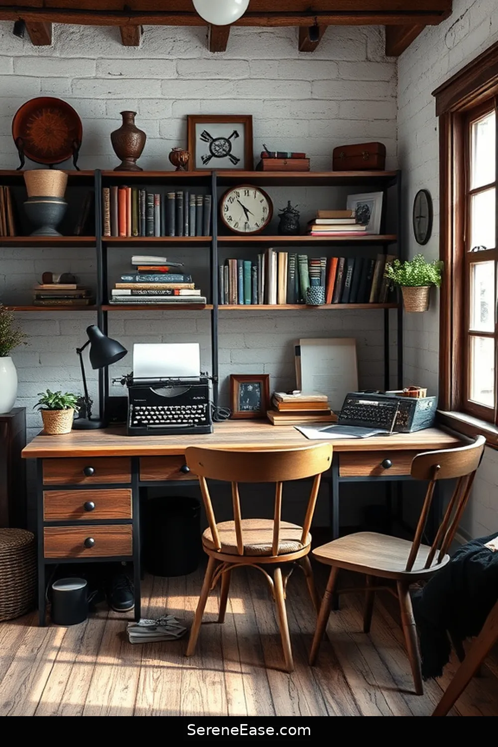 How to Create a Black and White Rustic Style Home Office 8 Incorporate Vintage Accents for How to Create a Black and White Rustic Style Home Office