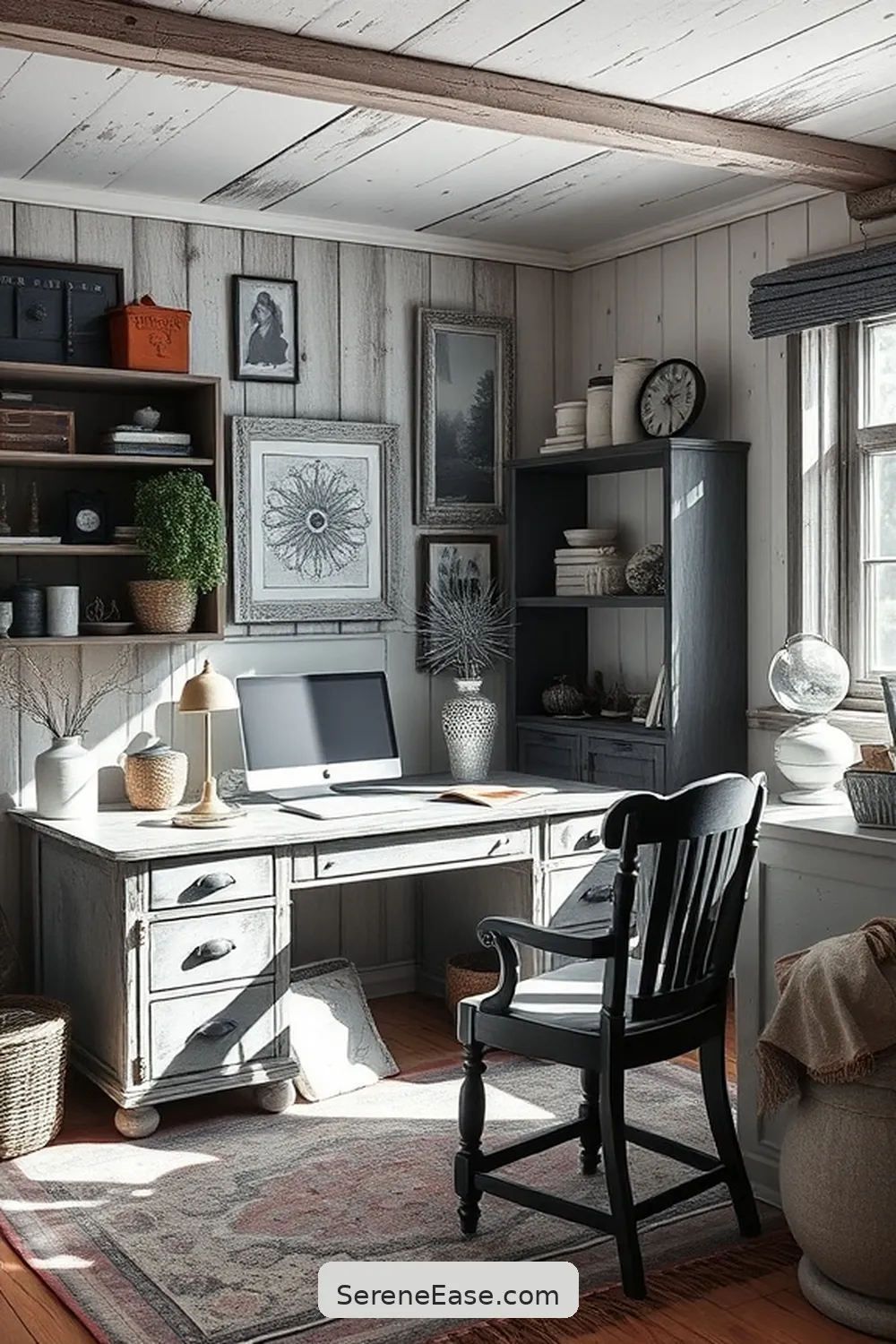 How to Create a Black and White Rustic Style Home Office 3 Select Rustic Furniture Pieces for How to Create a Black and White Rustic Style Home Office