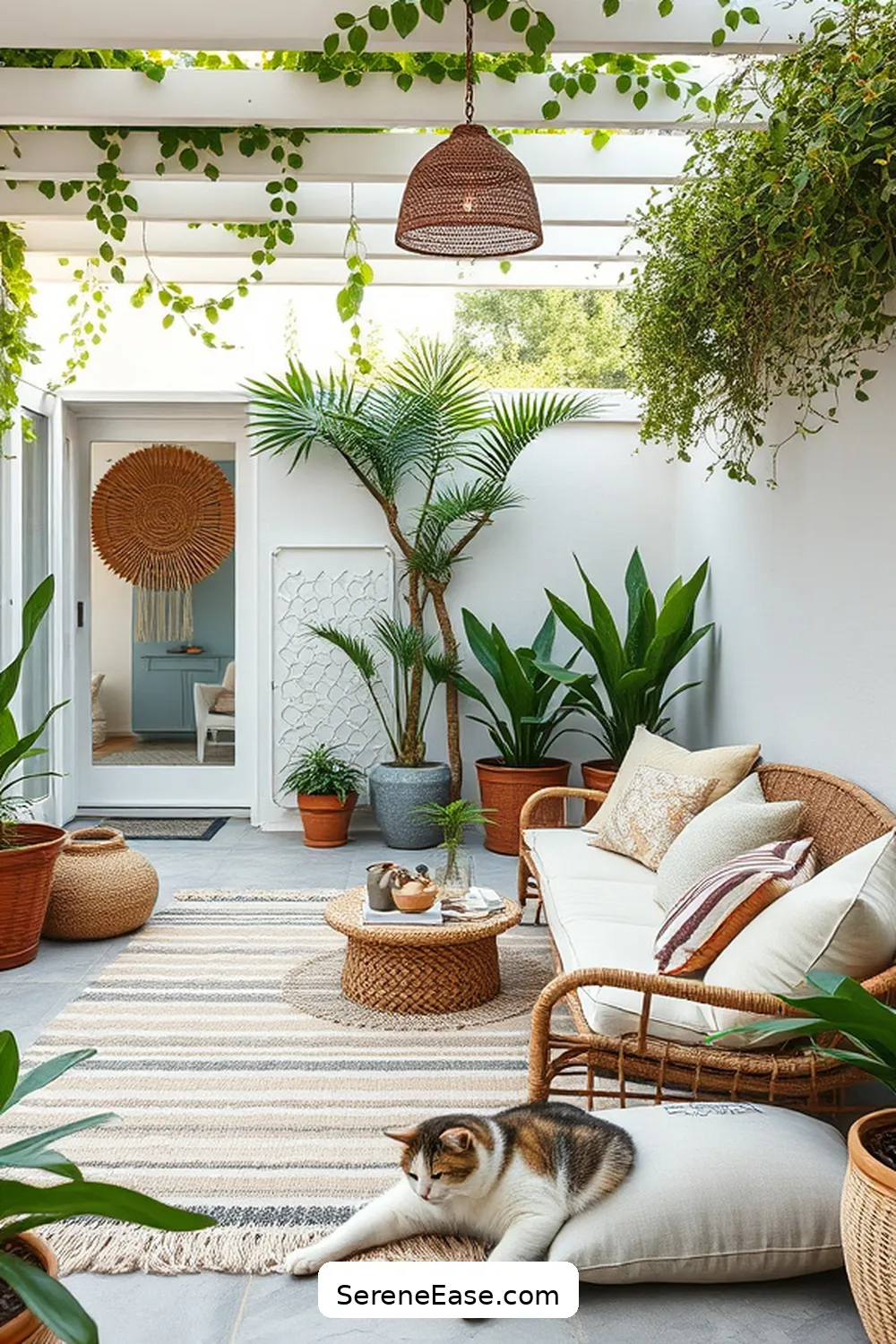 Maintaining Your Bohemian Patio for How to Create a Bohemian Outdoor Patio With Neutral Tones