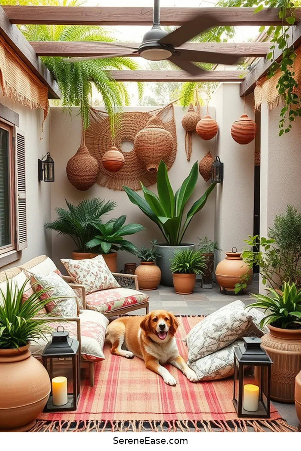 Personalizing With Decorative Accents for How to Create a Bohemian Outdoor Patio With Neutral Tones