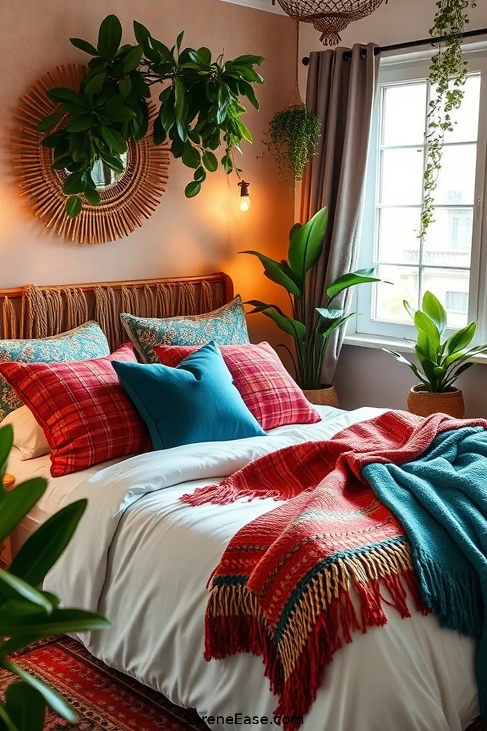 How to Create a Bold Bright Bohemian Bedroom Style 10 Accessorizing With Throw Pillows and Blankets for How to Create a Bold Bright Bohemian Bedroom Style