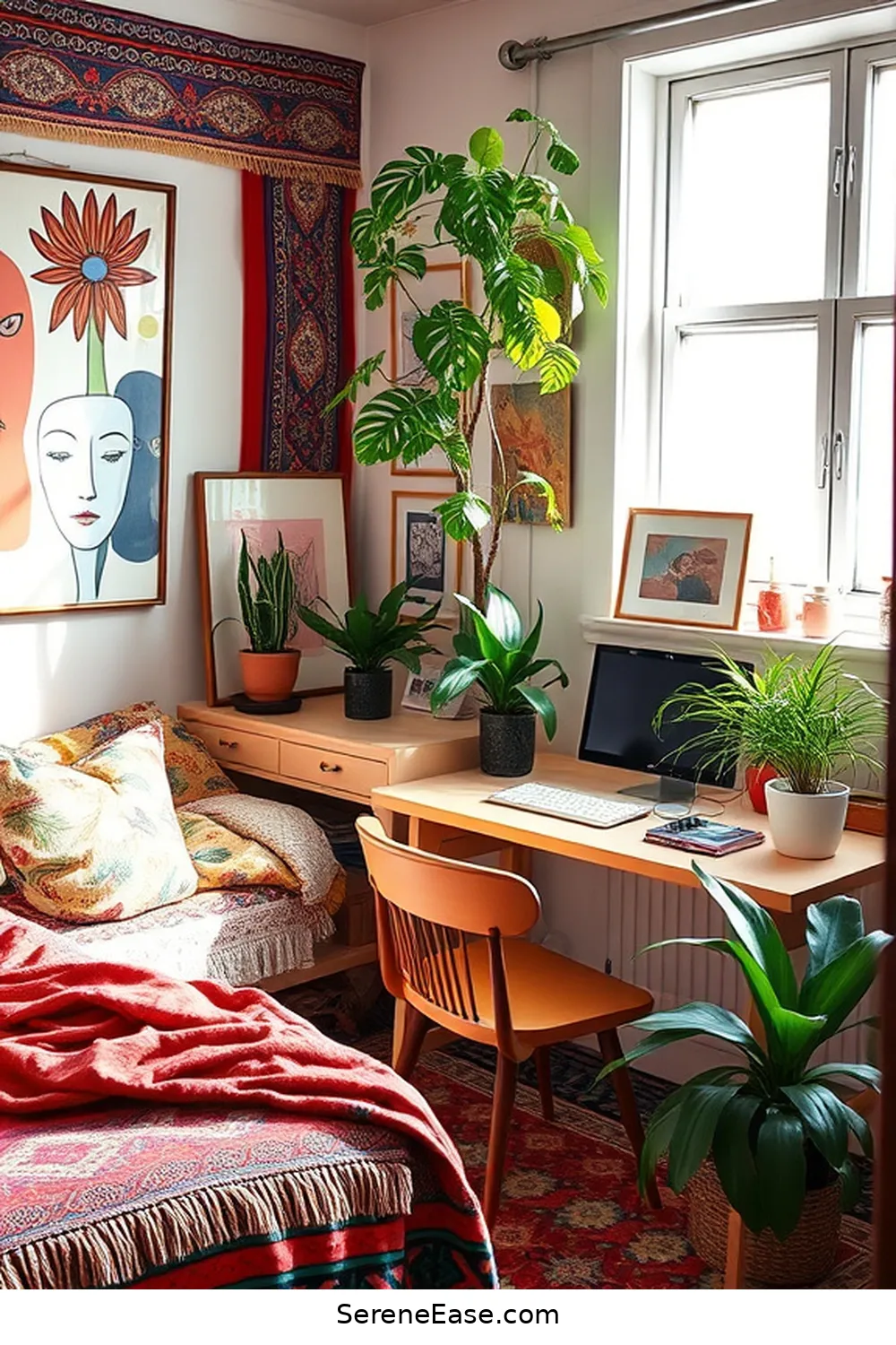 How to Create a Bold Bright Bohemian Bedroom Style 14 Designing a Functional Workspace for How to Create a Bold Bright Bohemian Bedroom Style