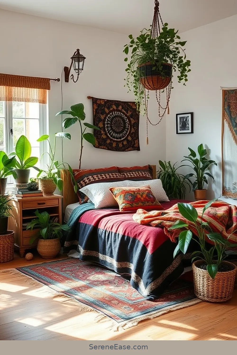 How to Create a Bold Bright Bohemian Bedroom Style 12 Incorporating Indoor Plants for How to Create a Bold Bright Bohemian Bedroom Style