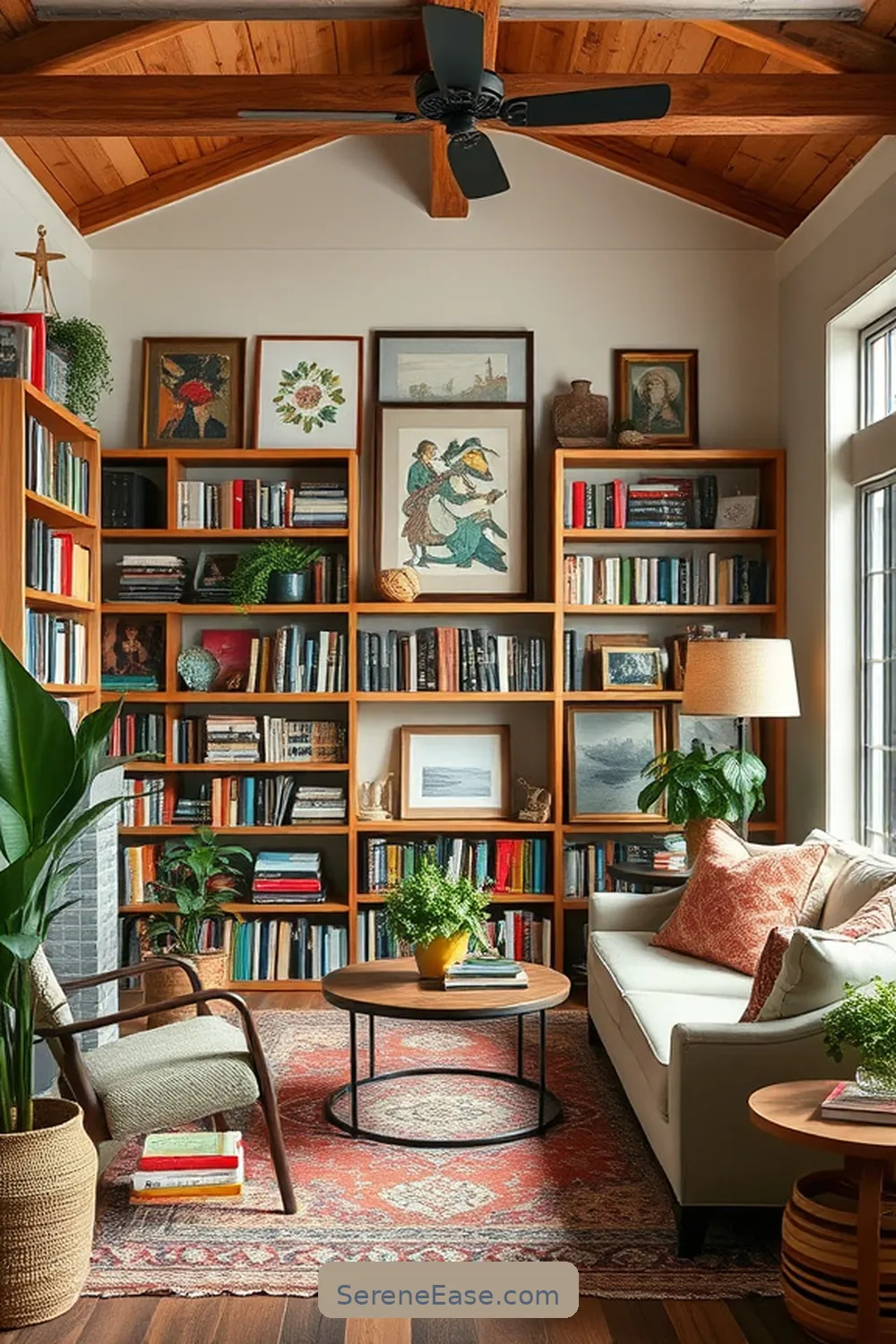 How to Create a Bold and Bright Library in Modern Farmhouse Style 9 Adding Personal Touches With Décor for How to Create a Bold and Bright Library in Modern Farmhouse Style