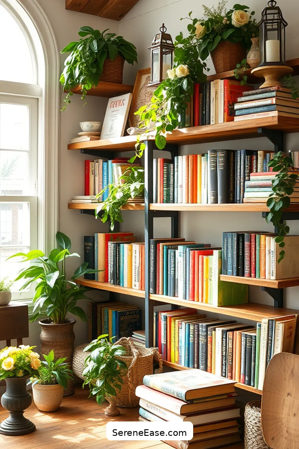 How to Create a Bold and Bright Library in Modern Farmhouse Style 8 Displaying Your Book Collection Creatively for How to Create a Bold and Bright Library in Modern Farmhouse Style