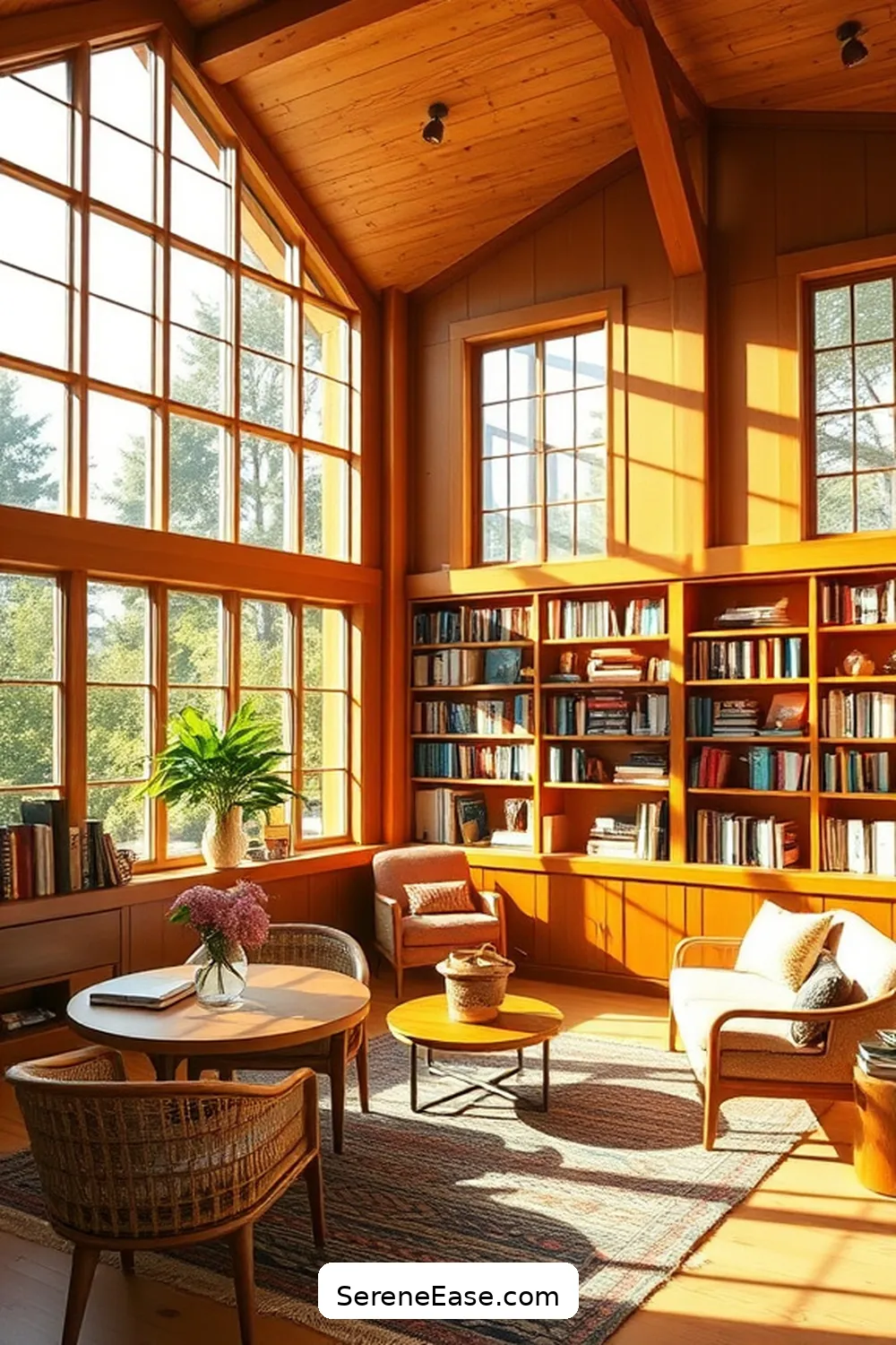 How to Create a Bold and Bright Library in Modern Farmhouse Style 6 Maximizing Natural Light for How to Create a Bold and Bright Library in Modern Farmhouse Style