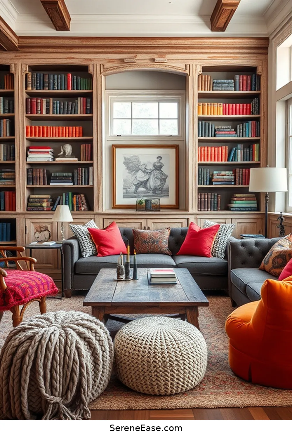 How to Create a Bold and Bright Library in Modern Farmhouse Style 4 Selecting Farmhouse-Inspired Furniture for How to Create a Bold and Bright Library in Modern Farmhouse Style