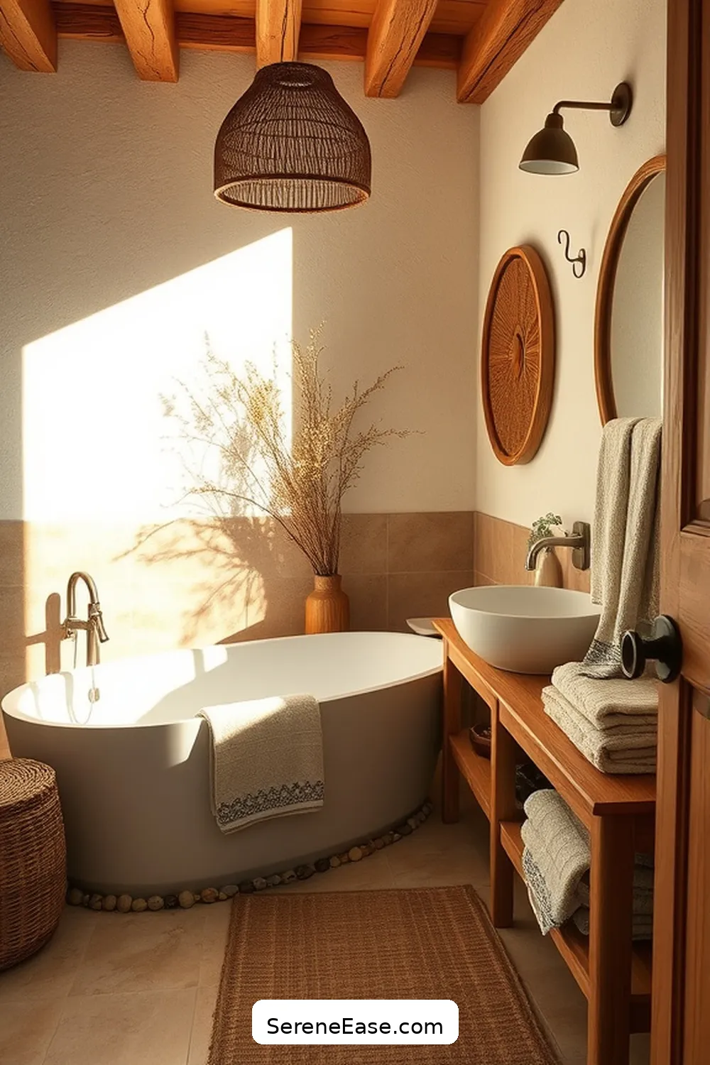 How to Create a Coastal Style Bathroom With Earth Tones 5 Adding Textures for Depth for How to Create a Coastal Style Bathroom With Earth Tones