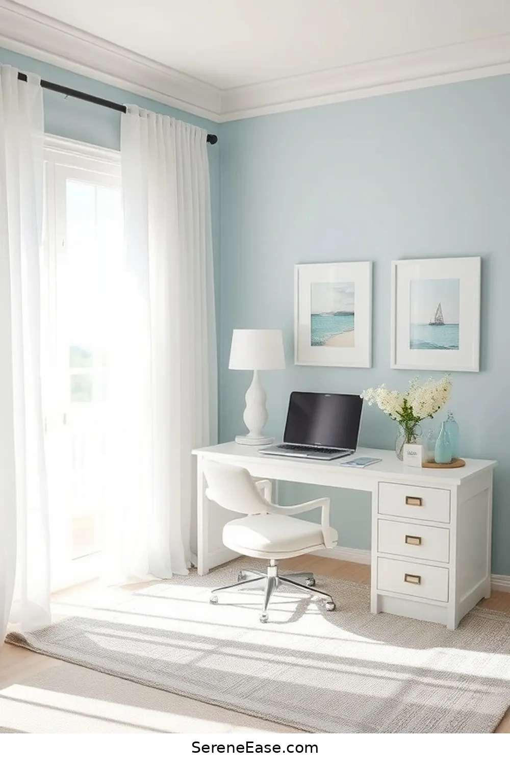 How to Create a Monochromatic Coastal Style Home Office 13 Enhancing With Coastal Scents for How to Create a Monochromatic Coastal Style Home Office