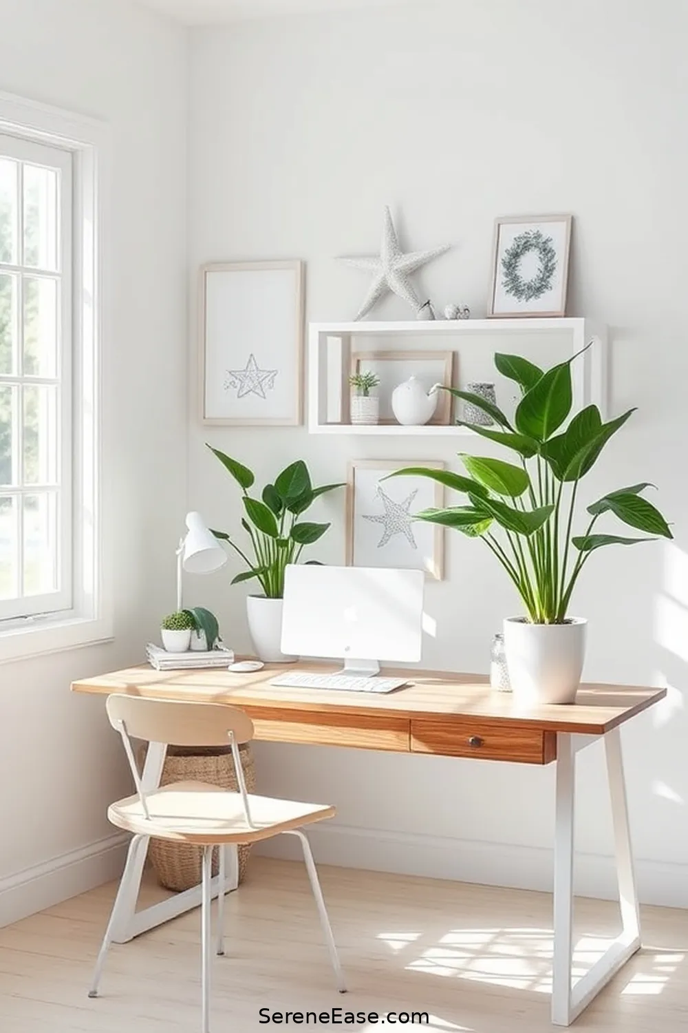 How to Create a Monochromatic Coastal Style Home Office 11 Utilizing Plants for a Fresh Look for How to Create a Monochromatic Coastal Style Home Office