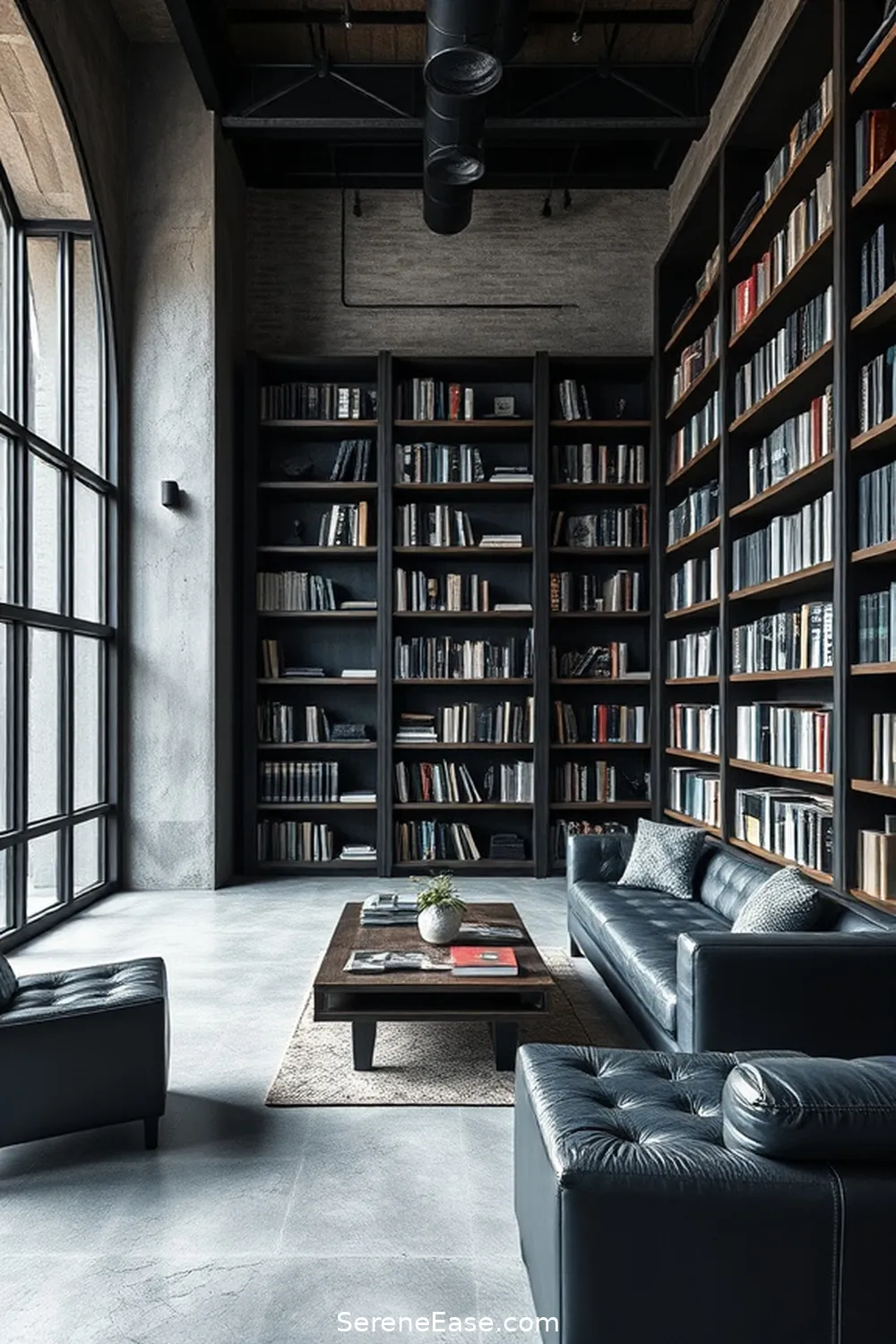 How to Create a Monochromatic Library in Industrial Style 5 Adding Textures and Materials for How to Create a Monochromatic Library in Industrial Style