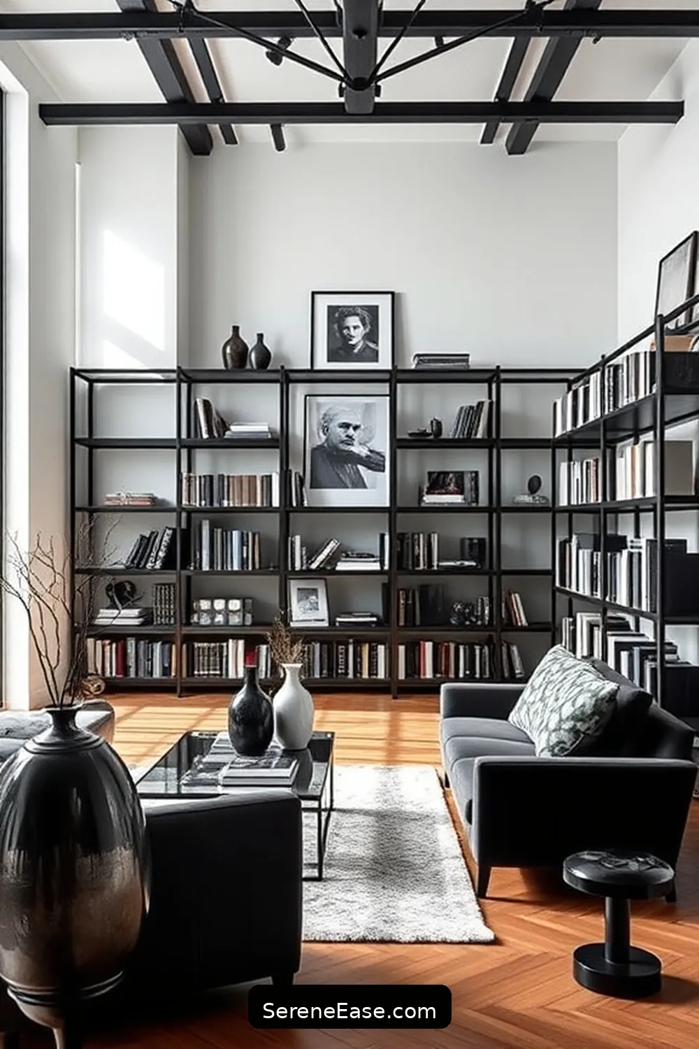 How to Create a Monochromatic Library in Industrial Style 7 Personalizing Your Space With Decor for How to Create a Monochromatic Library in Industrial Style