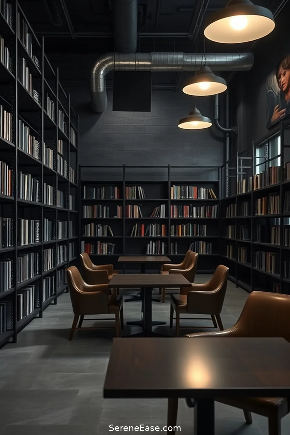 How to Create a Monochromatic Library in Industrial Style 3 Selecting Industrial-Style Furniture for How to Create a Monochromatic Library in Industrial Style