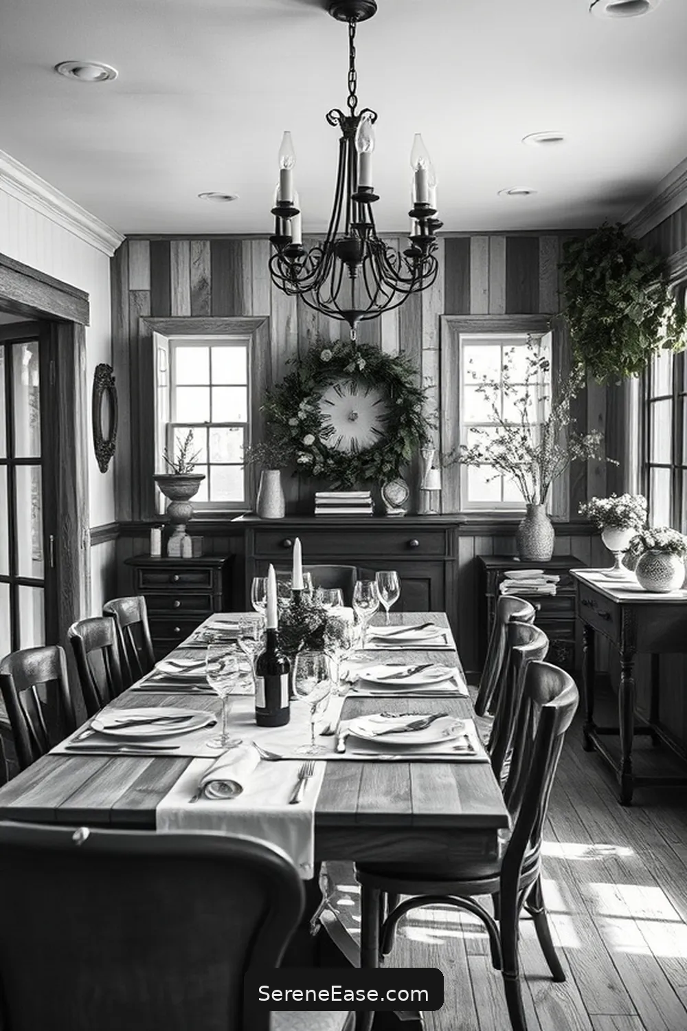 How to Create a Stunning Black and White Dining Room in Modern Farmhouse Style 7 Add Personal Touches With Decor for How to Create a Stunning Black and White Dining Room in Modern Farmhouse Style