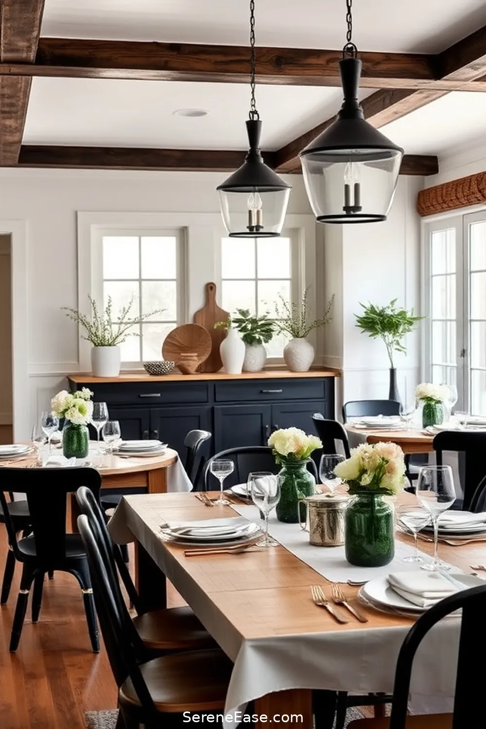 How to Create a Stunning Black and White Dining Room in Modern Farmhouse Style 11 Create a Welcoming Atmosphere for How to Create a Stunning Black and White Dining Room in Modern Farmhouse Style