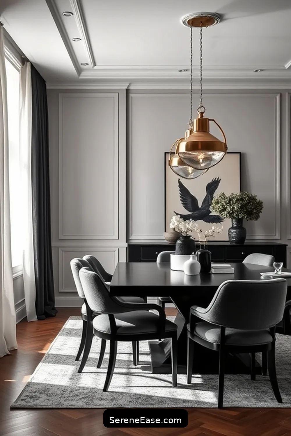 How to Create a Stunning Black and White Dining Room in Modern Farmhouse Style 6 Lighting That Sets the Mood for How to Create a Stunning Black and White Dining Room in Modern Farmhouse Style
