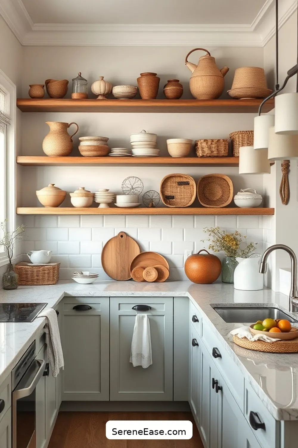 How to Incorporate Earth Tones in Coastal Kitchen Style 10 Creating a Cohesive Look With Open Shelving for How to Incorporate Earth Tones in Coastal Kitchen Style