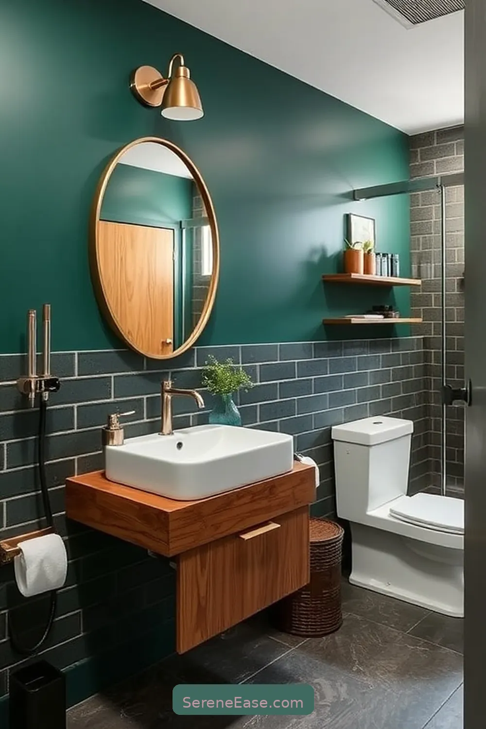 How to Incorporate Jewel Tones in Your Industrial Style Bathroom 3 Accent Walls With Bold Colors for How to Incorporate Jewel Tones in Your Industrial Style Bathroom