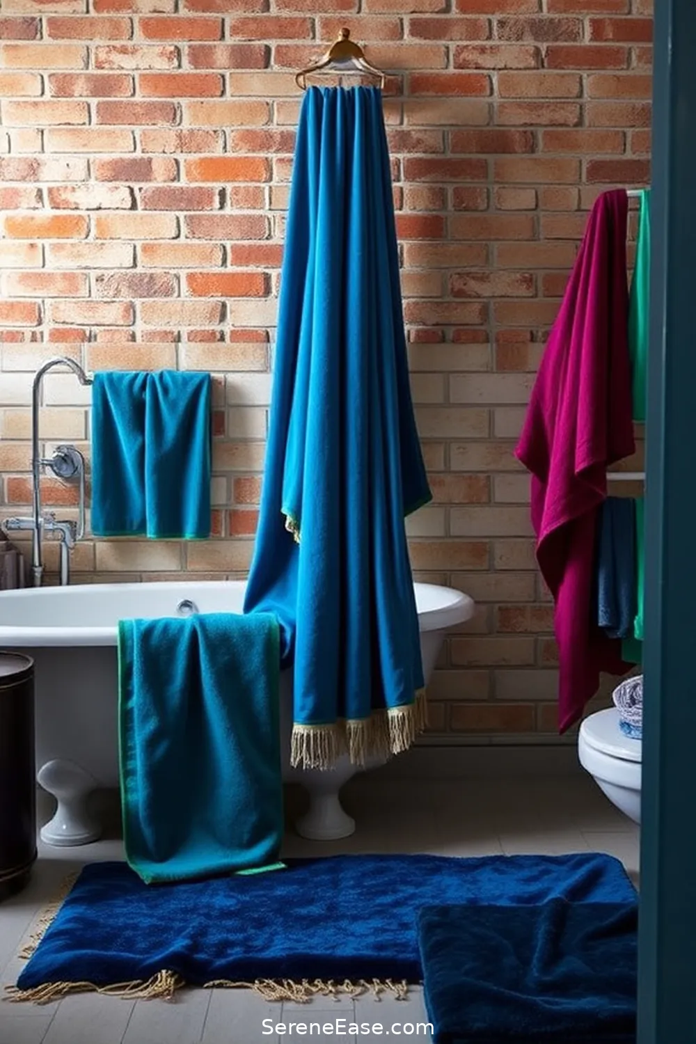 How to Incorporate Jewel Tones in Your Industrial Style Bathroom 6 Textiles and Towels for a Pop of Color for How to Incorporate Jewel Tones in Your Industrial Style Bathroom