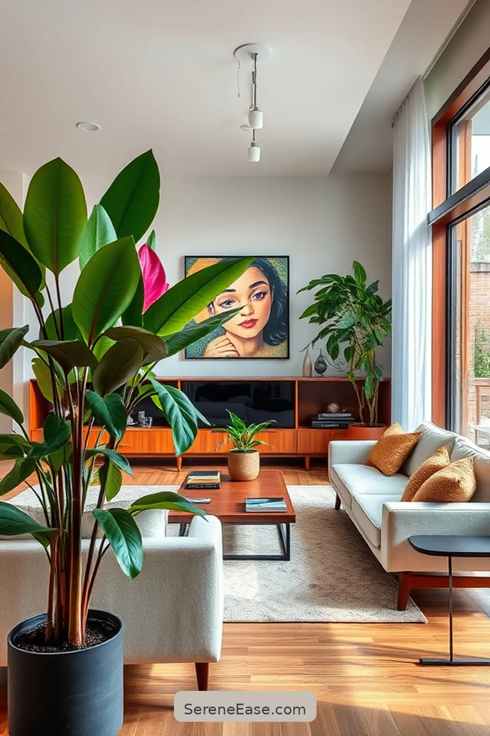 How to Incorporate Jewel Tones in Your Mid Century Modern Living Room Style 13 Incorporating Plants With Vibrant Hues for How to Incorporate Jewel Tones in Your Mid Century Modern Living Room Style