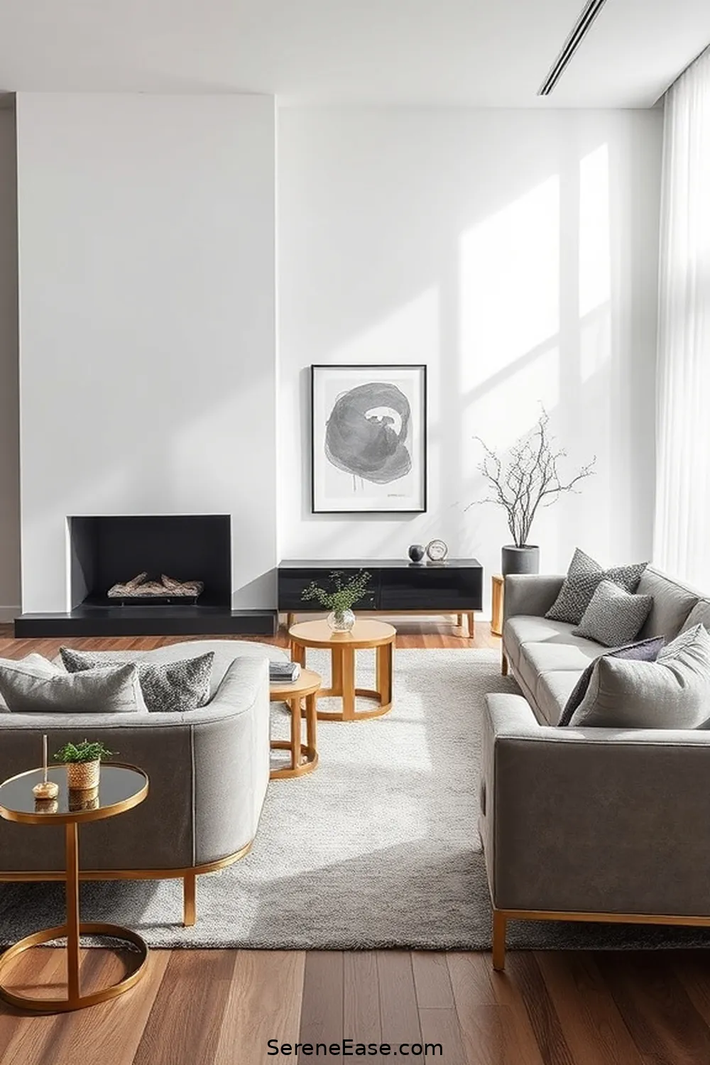 How to Incorporate Metallic Accents in a Minimalist Living Room Style 11 Balancing Proportions and Scale for How to Incorporate Metallic Accents in a Minimalist Living Room Style