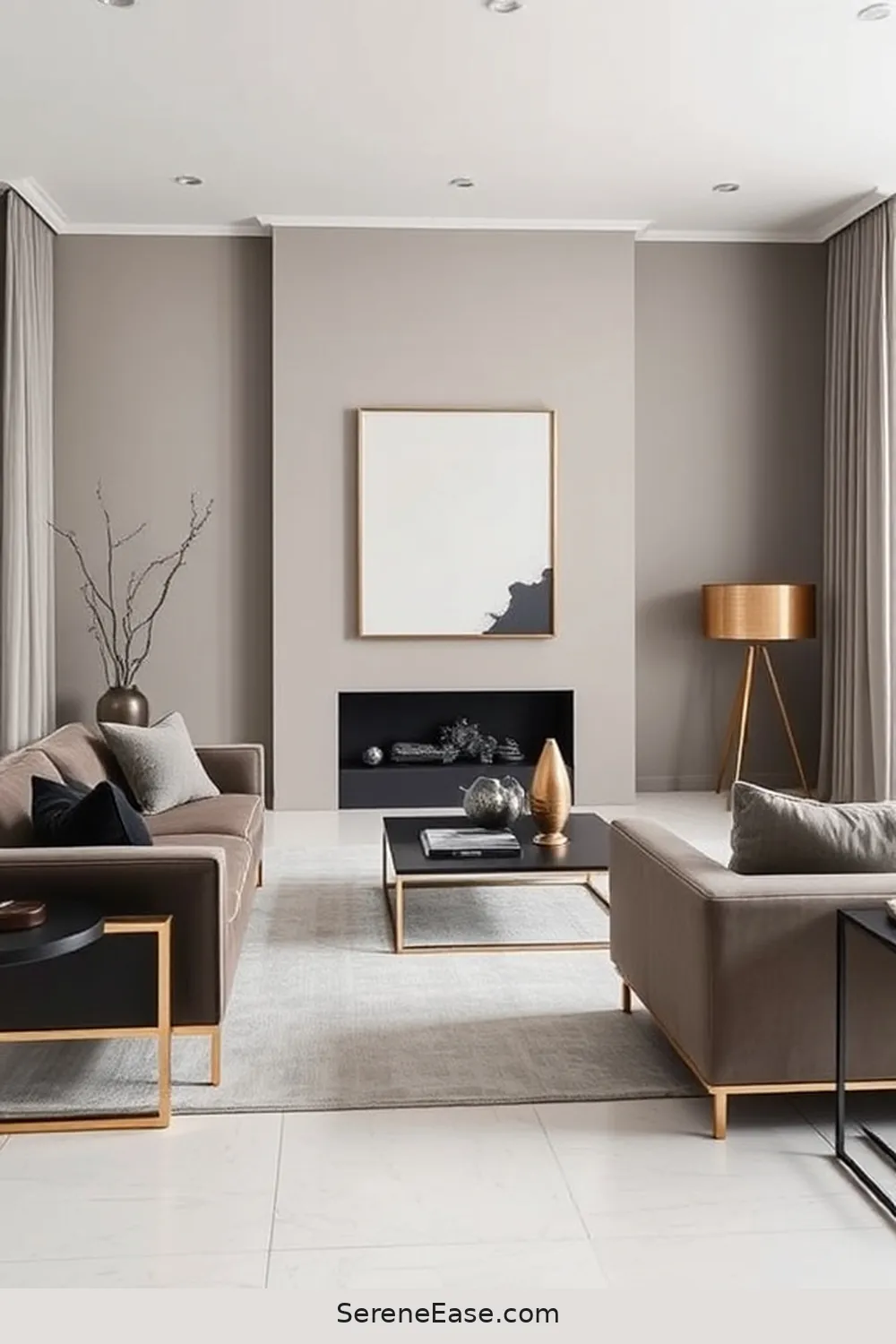 How to Incorporate Metallic Accents in a Minimalist Living Room Style 2 Choosing the Right Metallic Finish for How to Incorporate Metallic Accents in a Minimalist Living Room Style