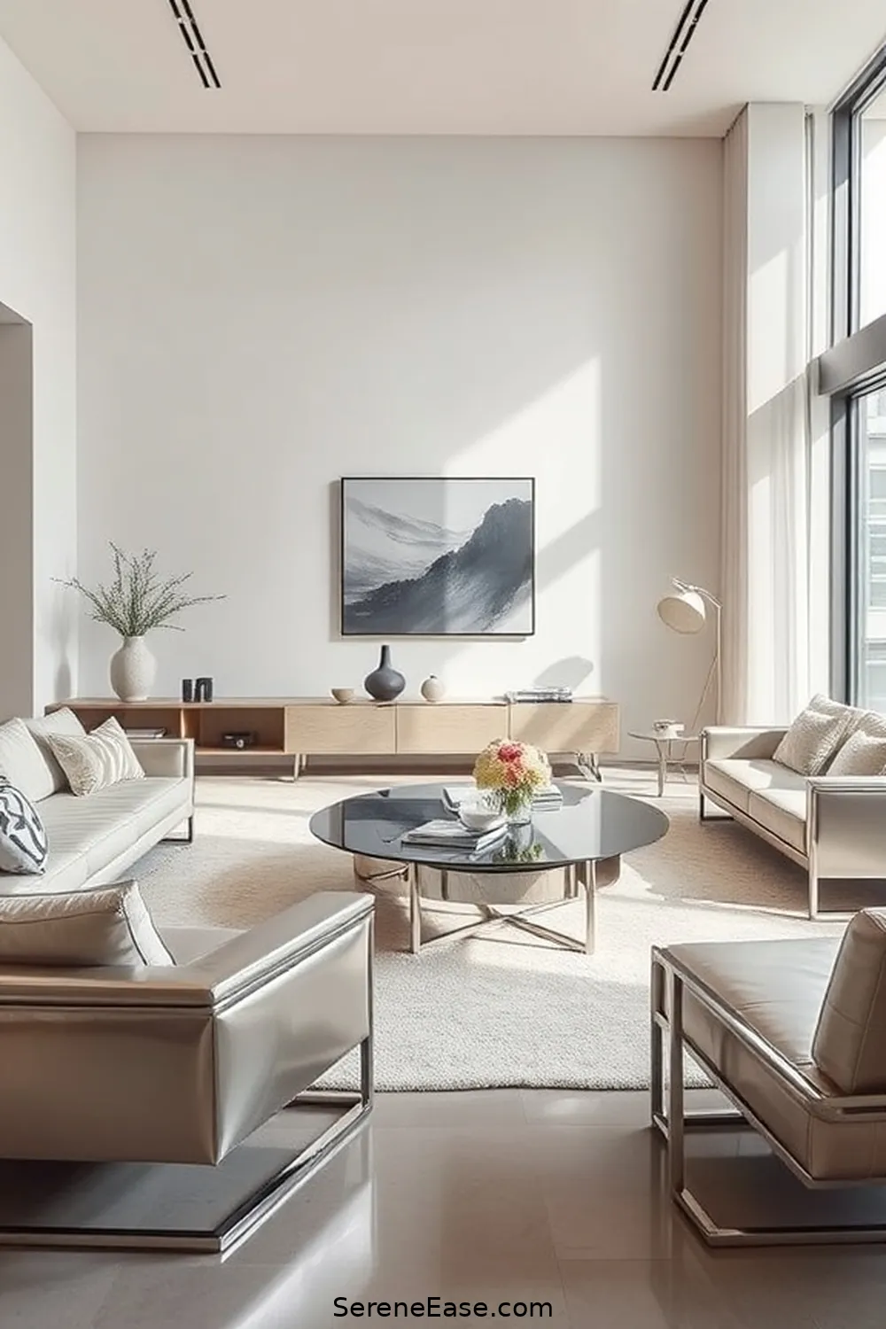 How to Incorporate Metallic Accents in a Minimalist Living Room Style 4 Metallic Furniture Pieces for How to Incorporate Metallic Accents in a Minimalist Living Room Style