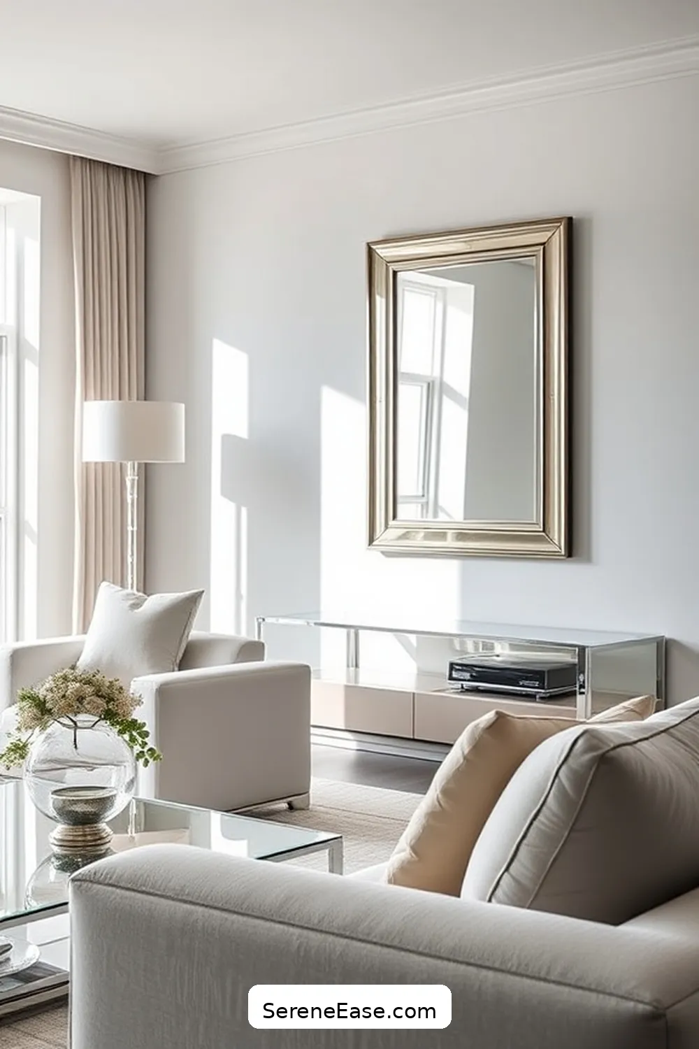 How to Incorporate Metallic Accents in a Minimalist Living Room Style 8 Reflective Surfaces and Mirrors for How to Incorporate Metallic Accents in a Minimalist Living Room Style