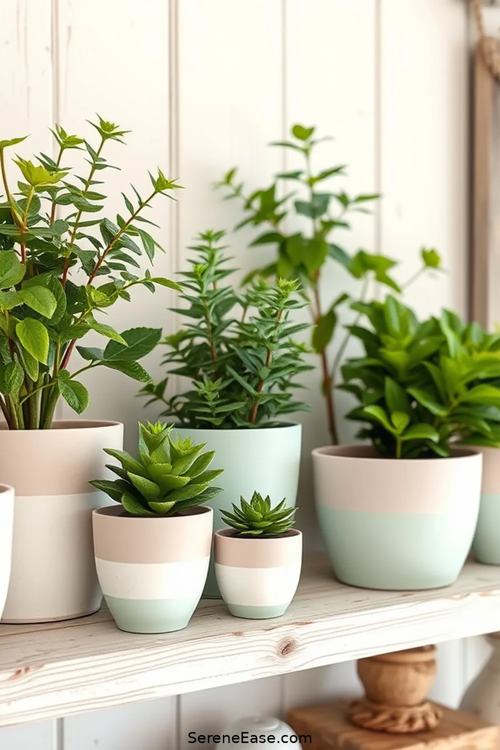How to Incorporate Pastels Into Coastal Style Bedroom 12 Incorporating Plants With Pastel Pottery for How to Incorporate Pastels Into Coastal Style Bedroom