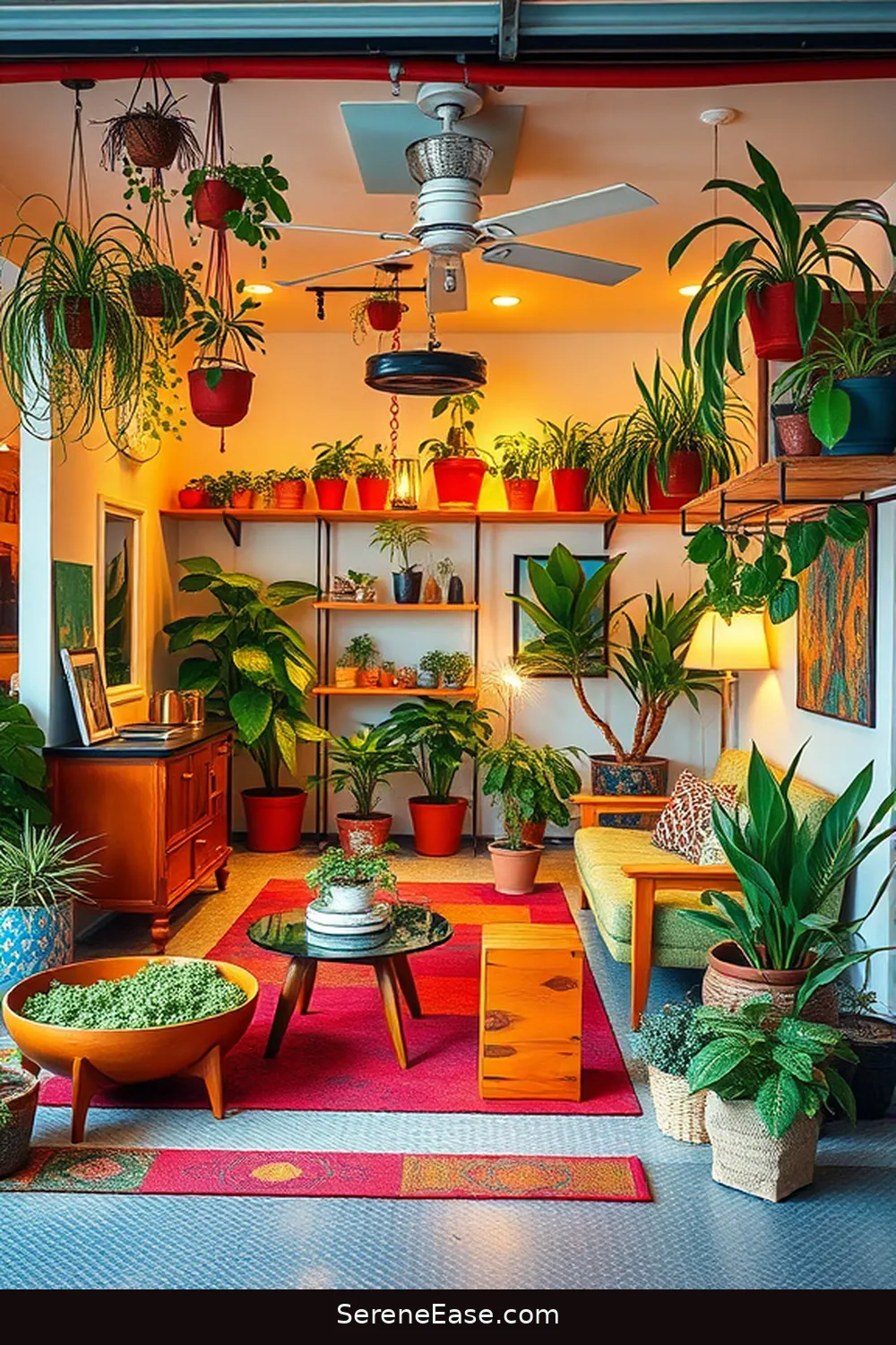 How to Infuse Bold and Bright Mid-Century Modern Style Into a Garage Space 12 Personalizing Your Garage With Plants for How to Infuse Bold and Bright Mid-Century Modern Style Into a Garage Space