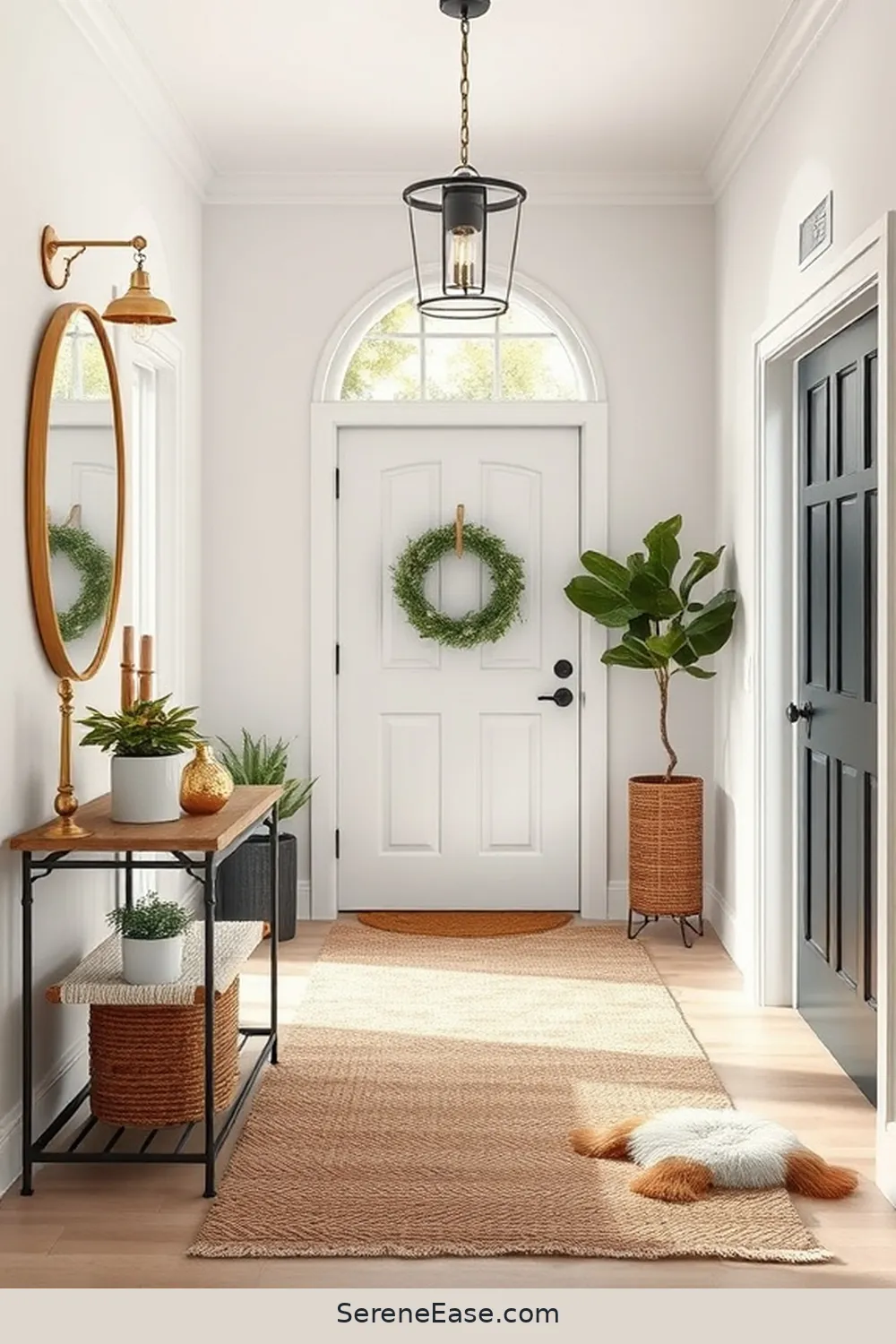 How to Style Your Entryway With Pastels and Modern Farmhouse Style? 11 Mixing Metal Accents for Contrast for How to Style Your Entryway With Pastels and Modern Farmhouse Style?