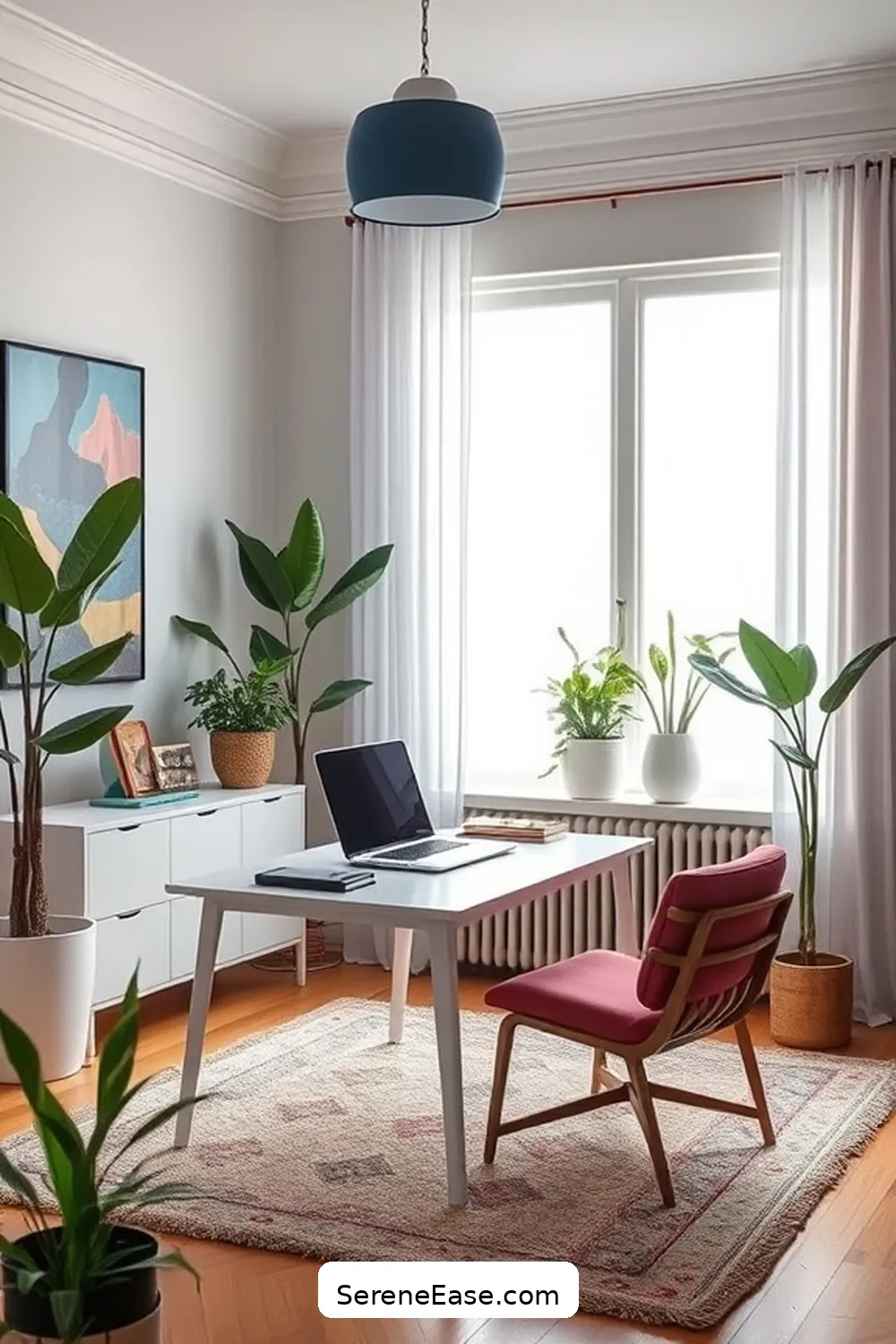 How to Style Your Home Office With Jewel Tones and Bohemian Flair 12 Balancing Color and Minimalism for How to Style Your Home Office With Jewel Tones and Bohemian Flair