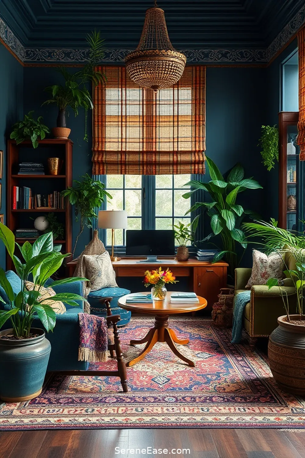 How to Style Your Home Office With Jewel Tones and Bohemian Flair 10 Designing Functional Work Zones for How to Style Your Home Office With Jewel Tones and Bohemian Flair