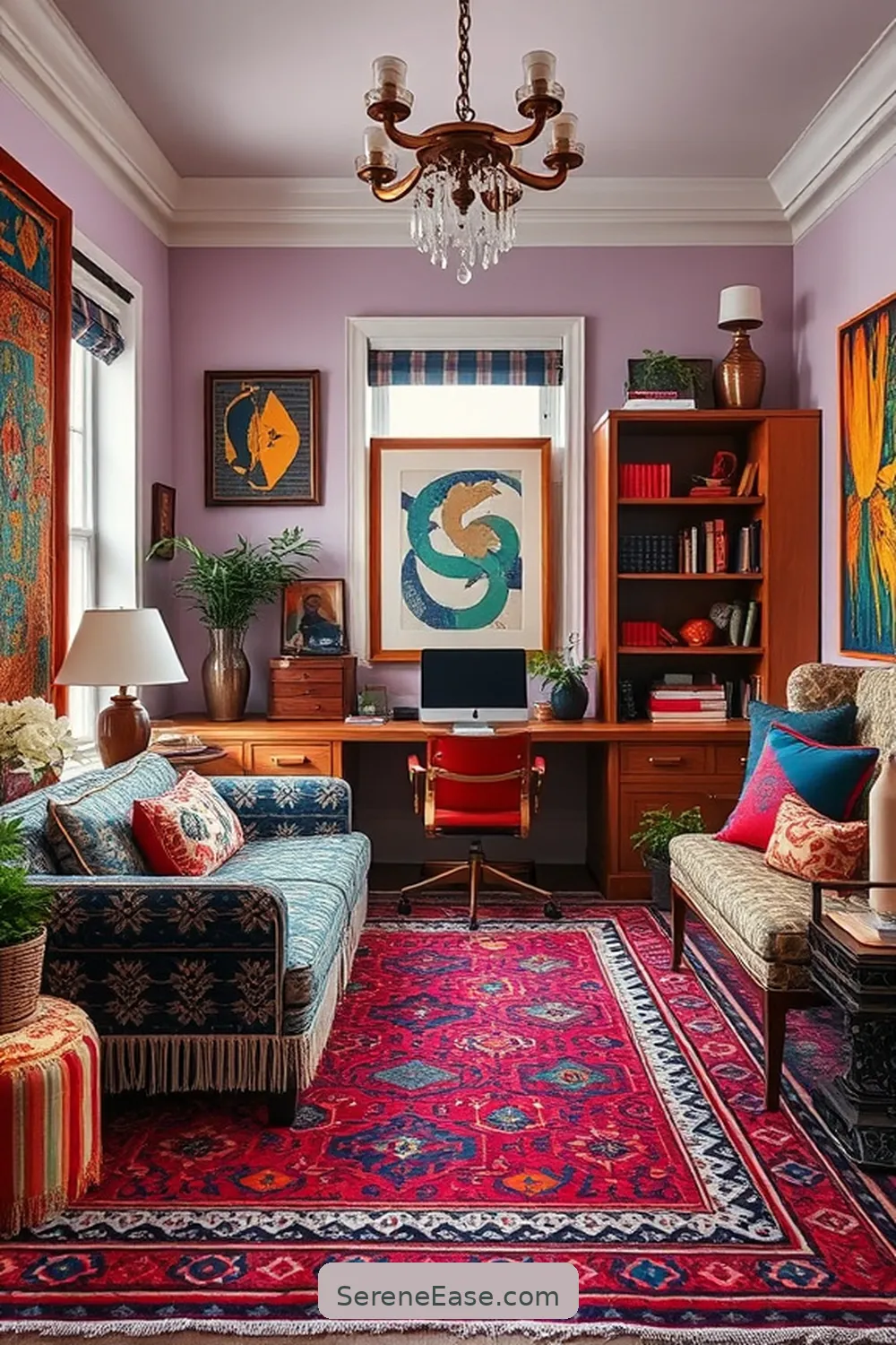 How to Style Your Home Office With Jewel Tones and Bohemian Flair 9 Mixing and Matching Accessories for How to Style Your Home Office With Jewel Tones and Bohemian Flair