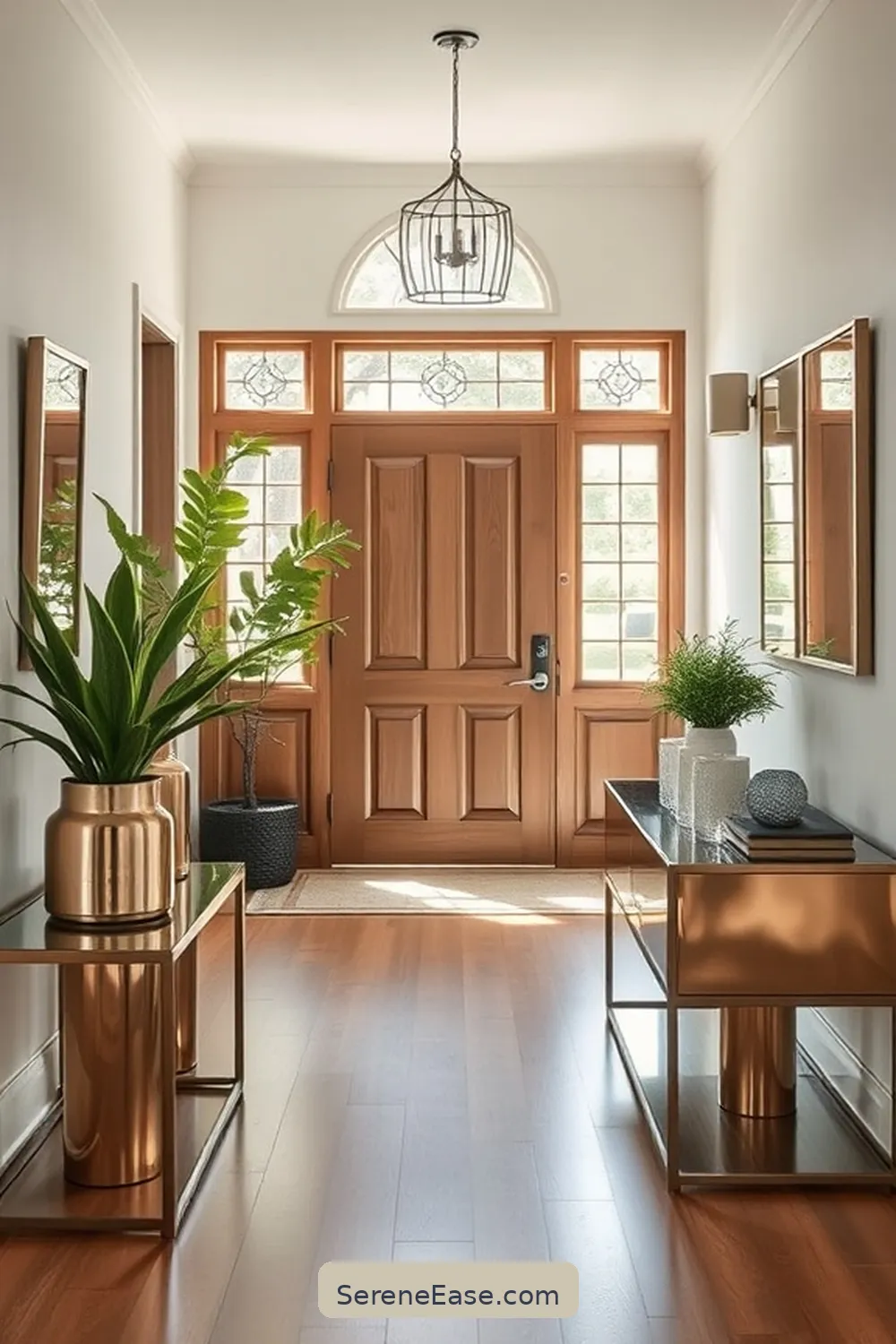 How to Style Your Modern Farmhouse Entryway With Metallic Accents 7 Accent Furniture With Metallic Touches for How to Style Your Modern Farmhouse Entryway With Metallic Accents