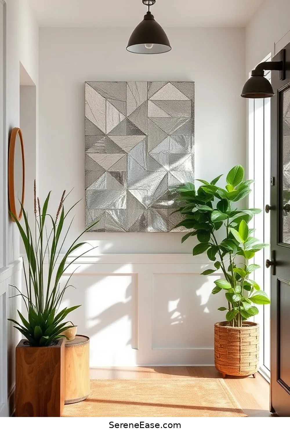 How to Style Your Modern Farmhouse Entryway With Metallic Accents 6 Metallic Wall Art and Decor for How to Style Your Modern Farmhouse Entryway With Metallic Accents