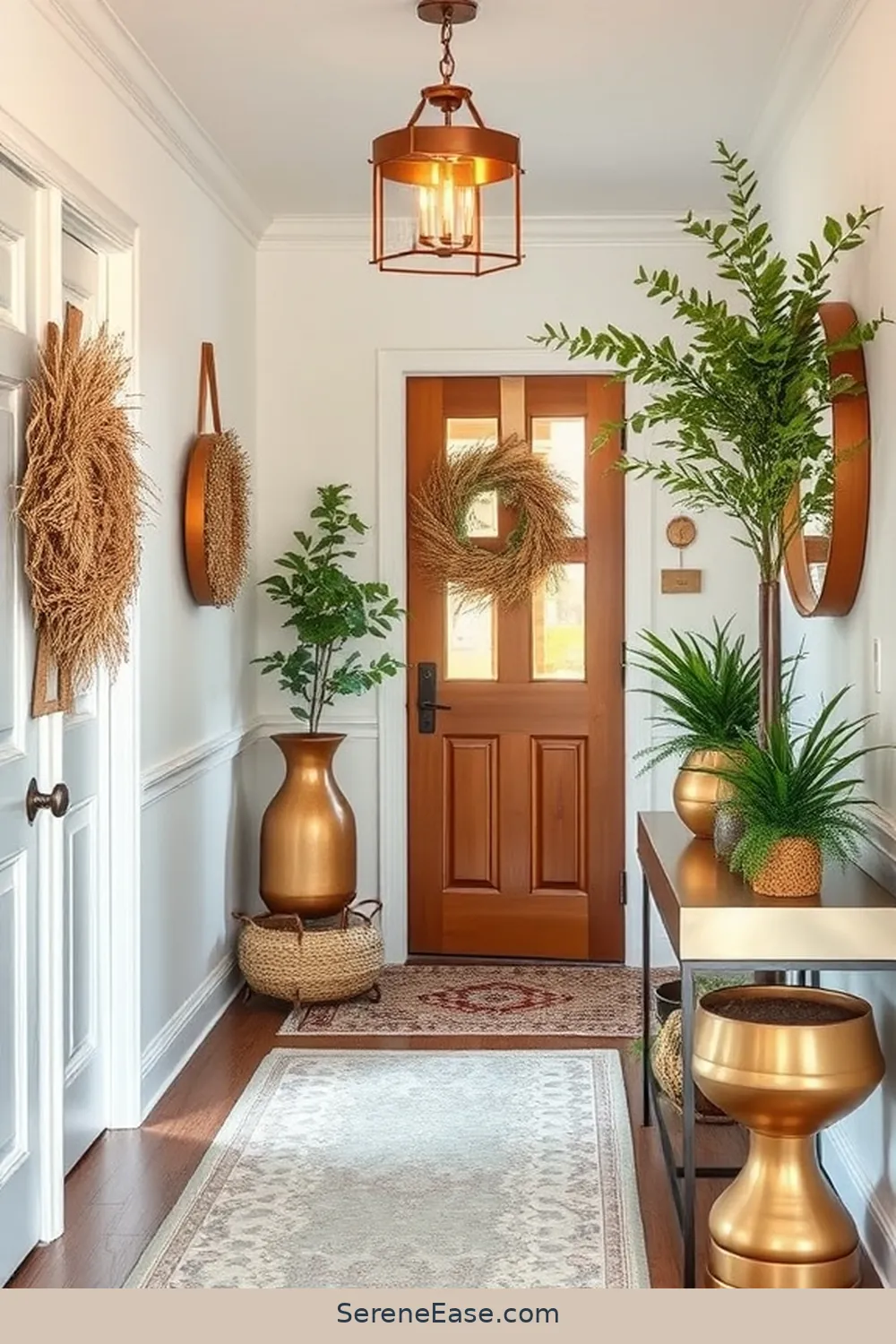 How to Style Your Modern Farmhouse Entryway With Metallic Accents 10 Seasonal Metallic Decor Updates for How to Style Your Modern Farmhouse Entryway With Metallic Accents