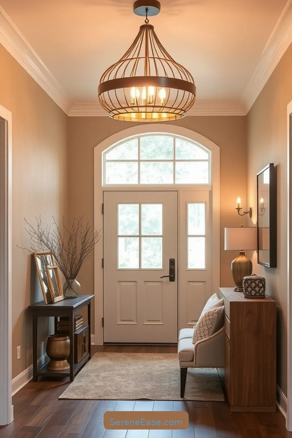 How to Style Your Modern Farmhouse Entryway With Metallic Accents 3 Statement Light Fixtures for How to Style Your Modern Farmhouse Entryway With Metallic Accents