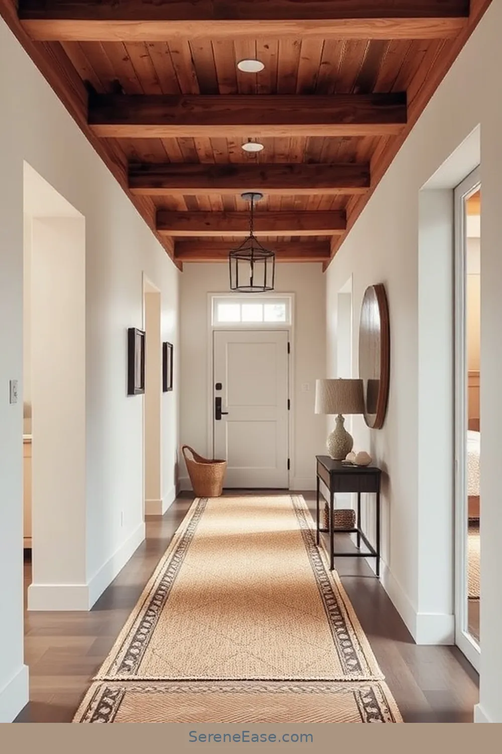 Incorporating Rustic Elements for How to Transform Your Hallway With Neutral Tones in Modern Farmhouse Style
