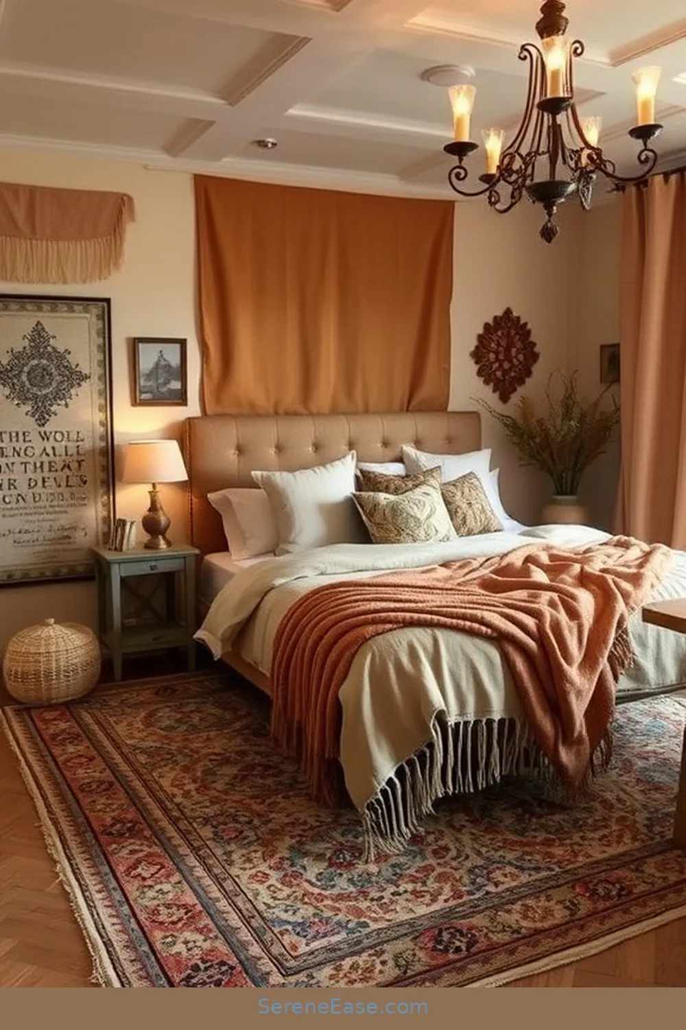 How to Use Earth Tones in Your Bohemian Style Bedroom 5 Layering With Patterns and Textures for How to Use Earth Tones in Your Bohemian Style Bedroom