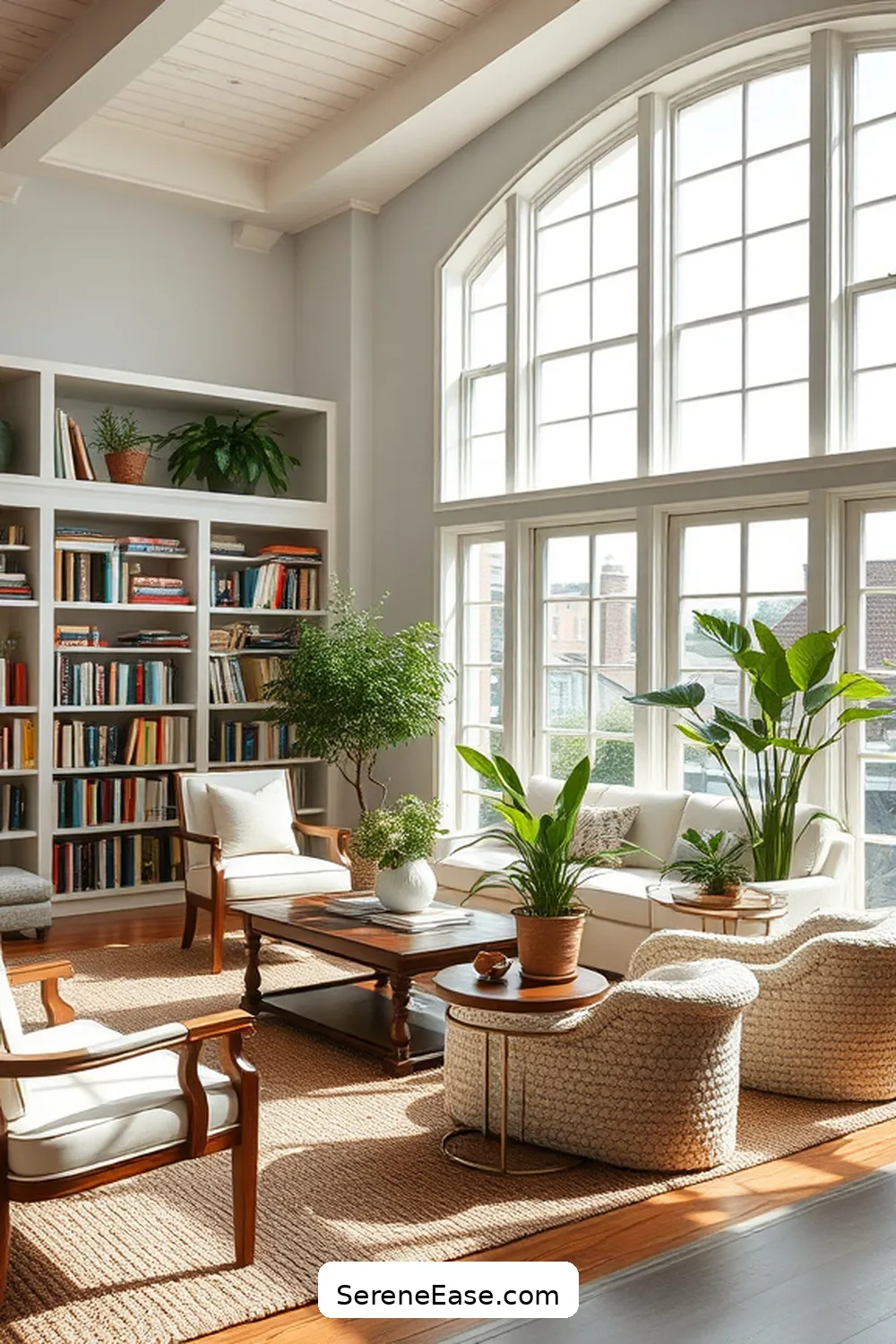 Incorporate Neutral Tones in Your Coastal Style Library 12 Adding Greenery for a Fresh Touch for Incorporate Neutral Tones in Your Coastal Style Library