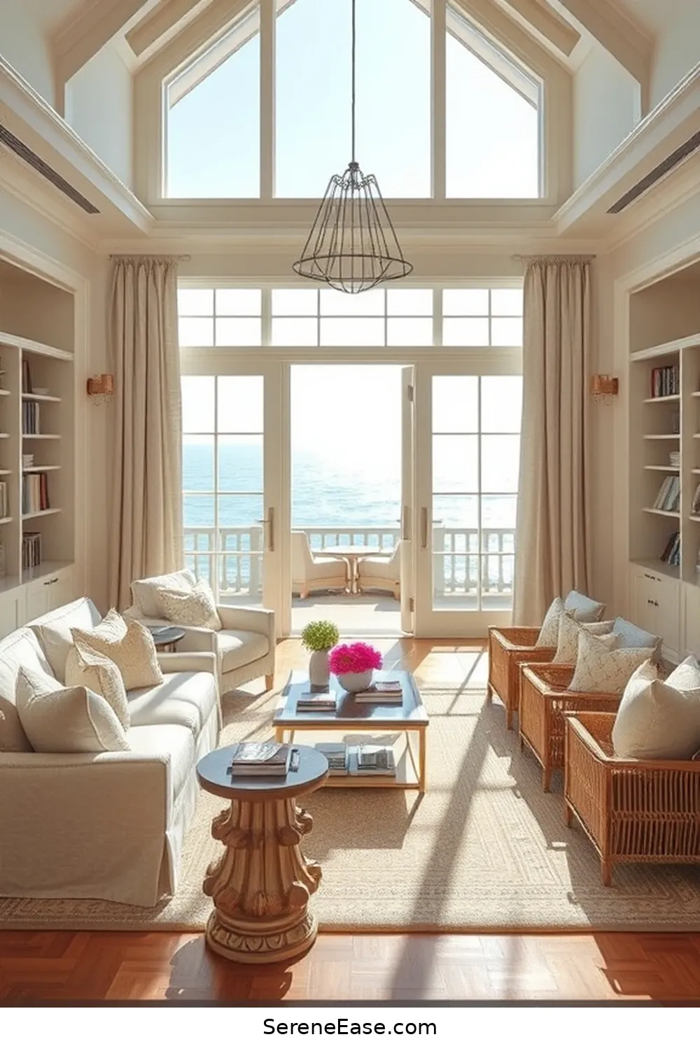 Incorporate Neutral Tones in Your Coastal Style Library 11 Utilizing Lighting to Enhance Neutral Tones for Incorporate Neutral Tones in Your Coastal Style Library