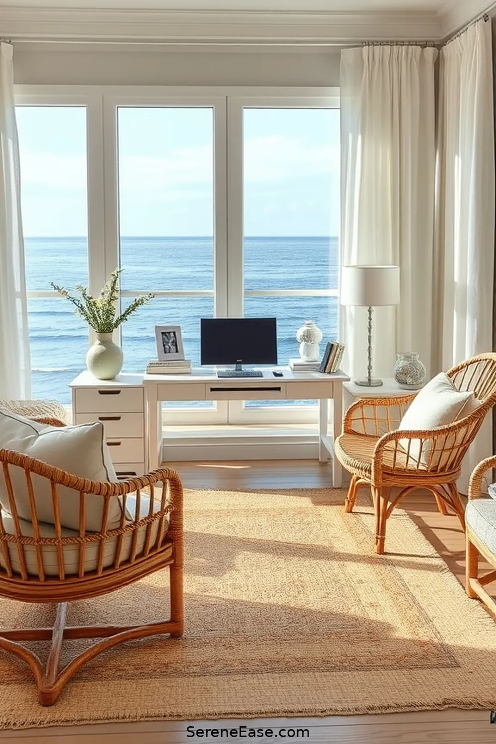Incorporate Neutral Tones in a Coastal Home Office 4 Incorporating Natural Textures for Incorporate Neutral Tones in a Coastal Home Office