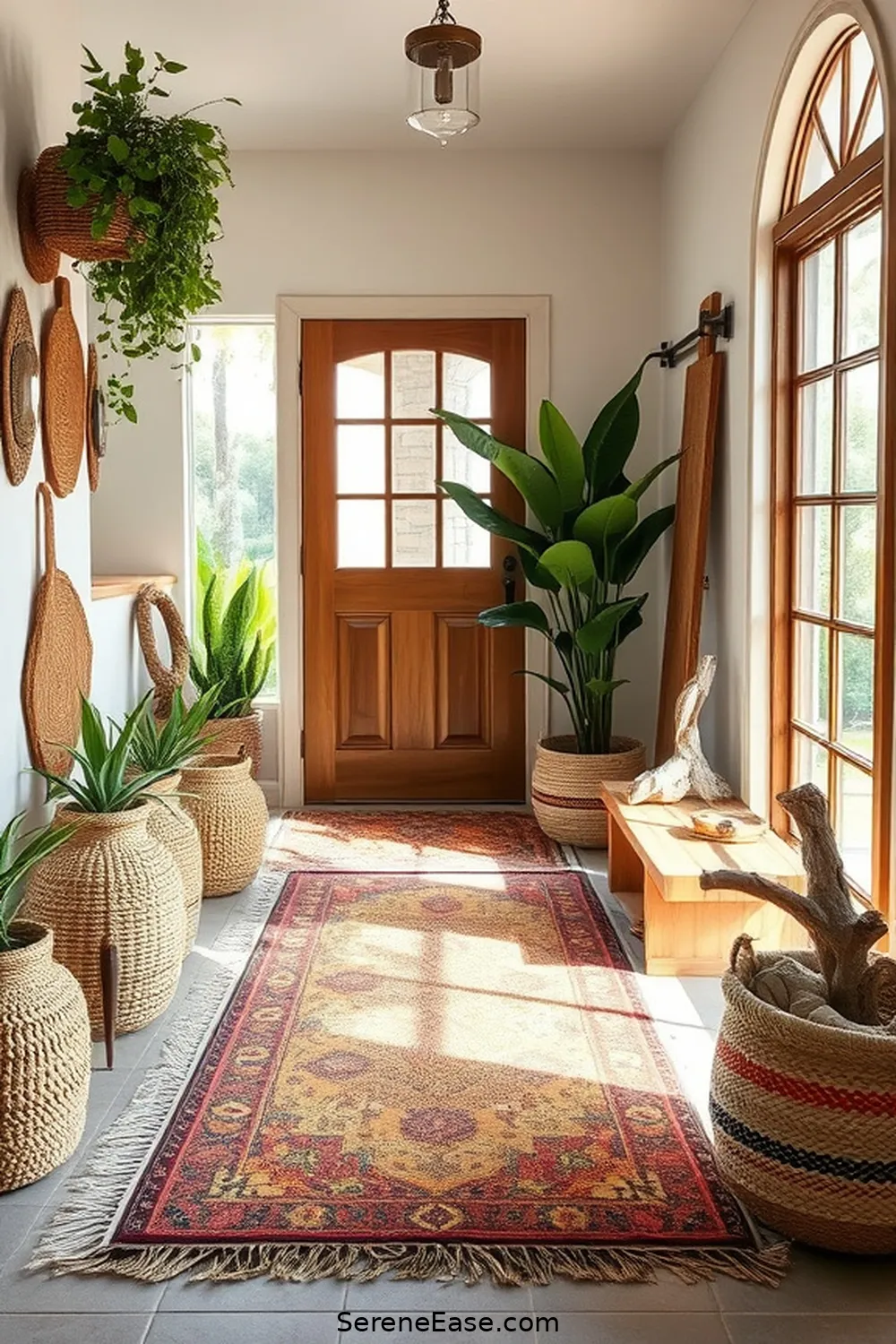 Incorporating Earth Tones in Your Bohemian Entryway Style 7 Incorporating Natural Materials for Incorporating Earth Tones in Your Bohemian Entryway Style
