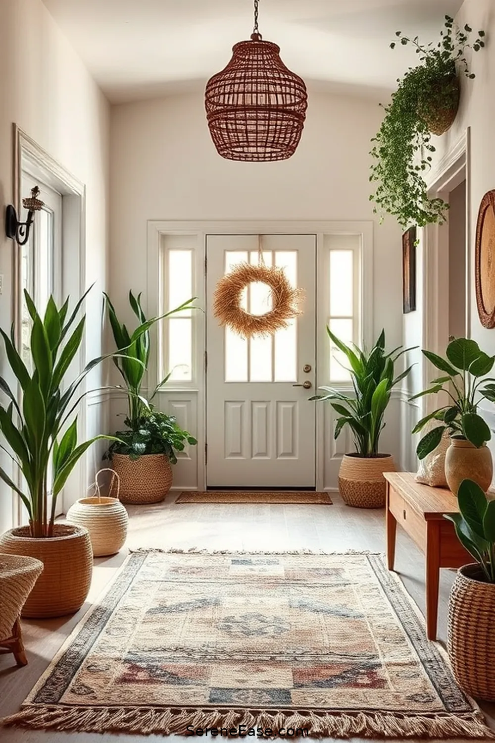 Incorporating Earth Tones in Your Bohemian Entryway Style 10 Layering Rugs for Texture for Incorporating Earth Tones in Your Bohemian Entryway Style