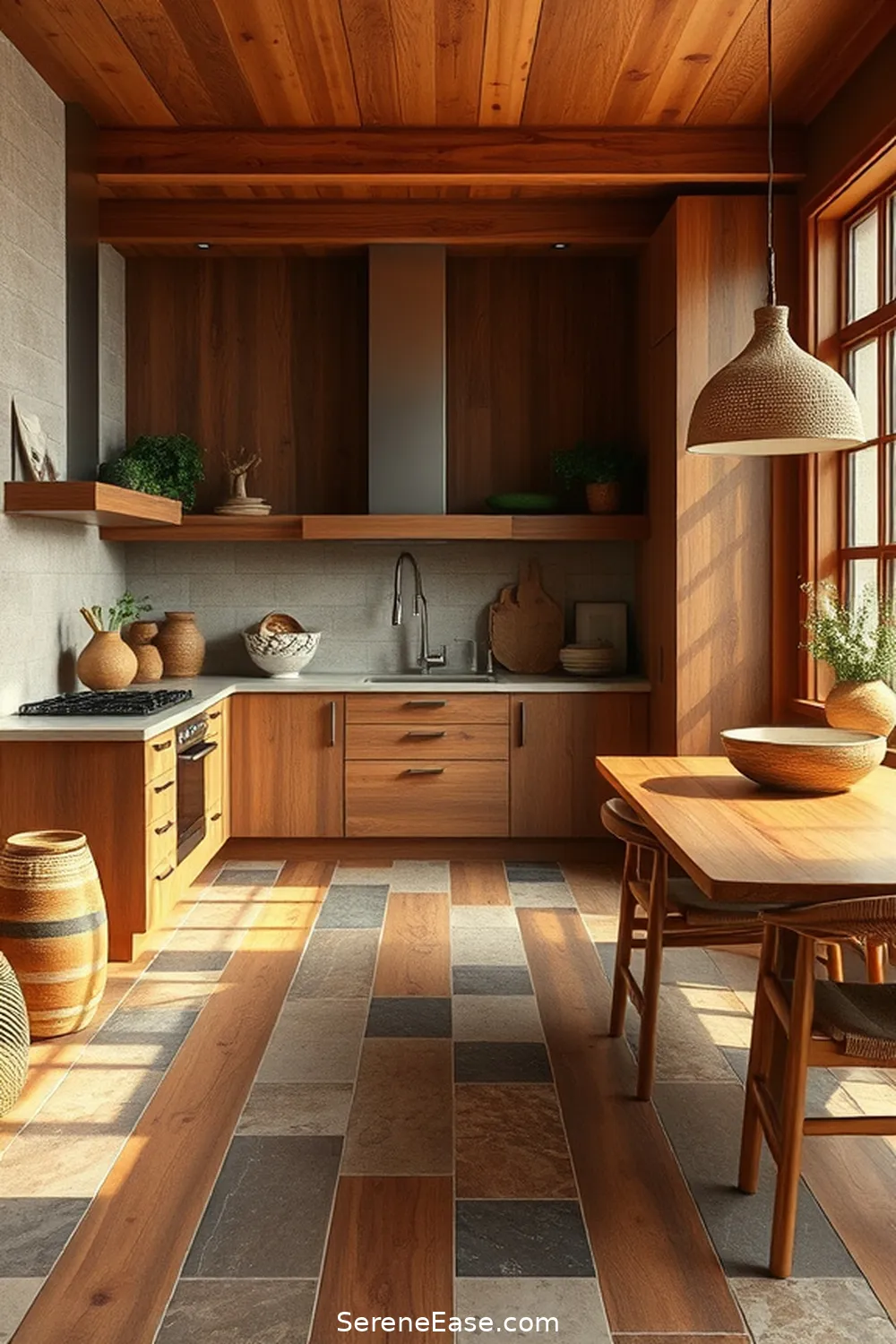 Incorporating Earth Tones in Your Mid-Century Modern Kitchen 8 Adding Texture With Earthy Flooring Options for Incorporating Earth Tones in Your Mid-Century Modern Kitchen