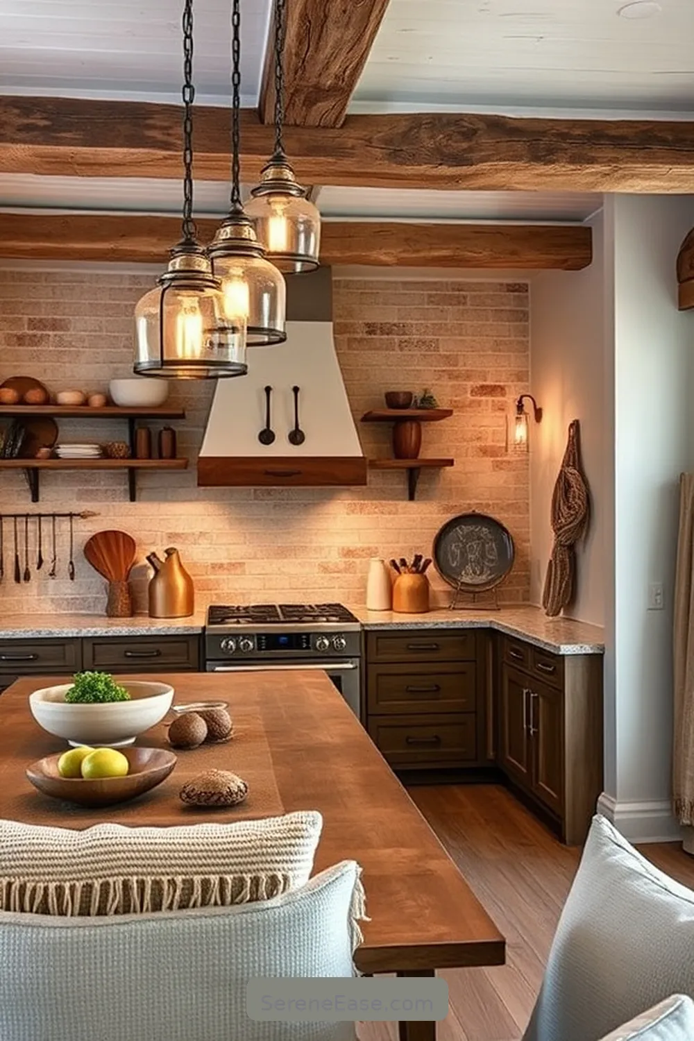 Incorporating Earth Tones in Your Rustic Kitchen Style 9 Creating a Cohesive Look With Lighting for Incorporating Earth Tones in Your Rustic Kitchen Style
