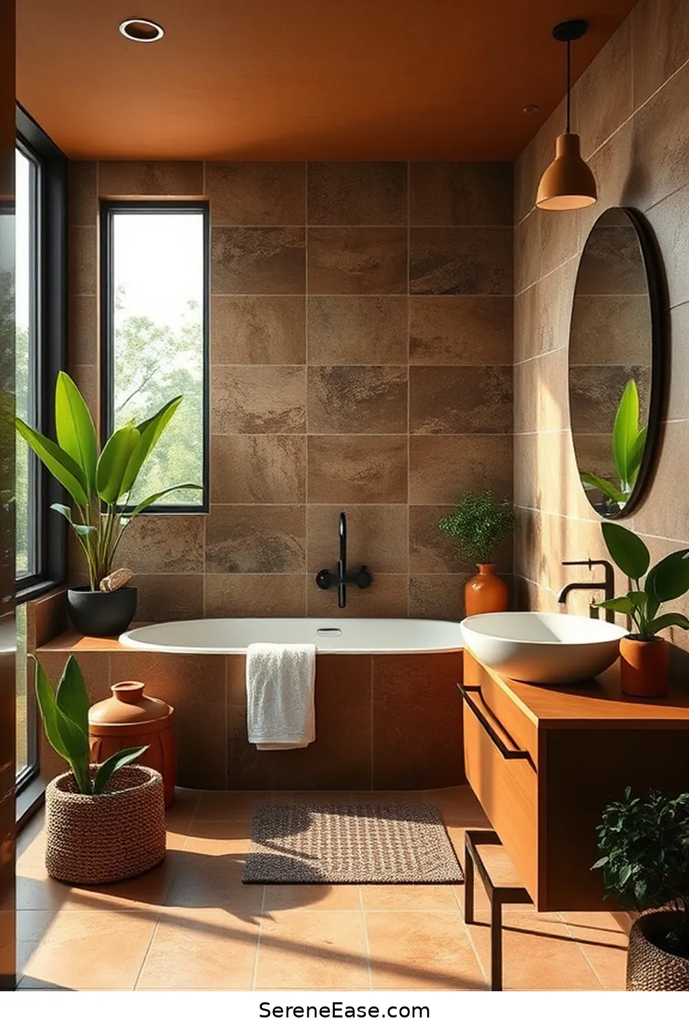 Incorporating Earth Tones in a Mid-Century Modern Bathroom Style 3 Color Schemes: Blending With Mid-Century Modern Elements for Incorporating Earth Tones in a Mid-Century Modern Bathroom Style